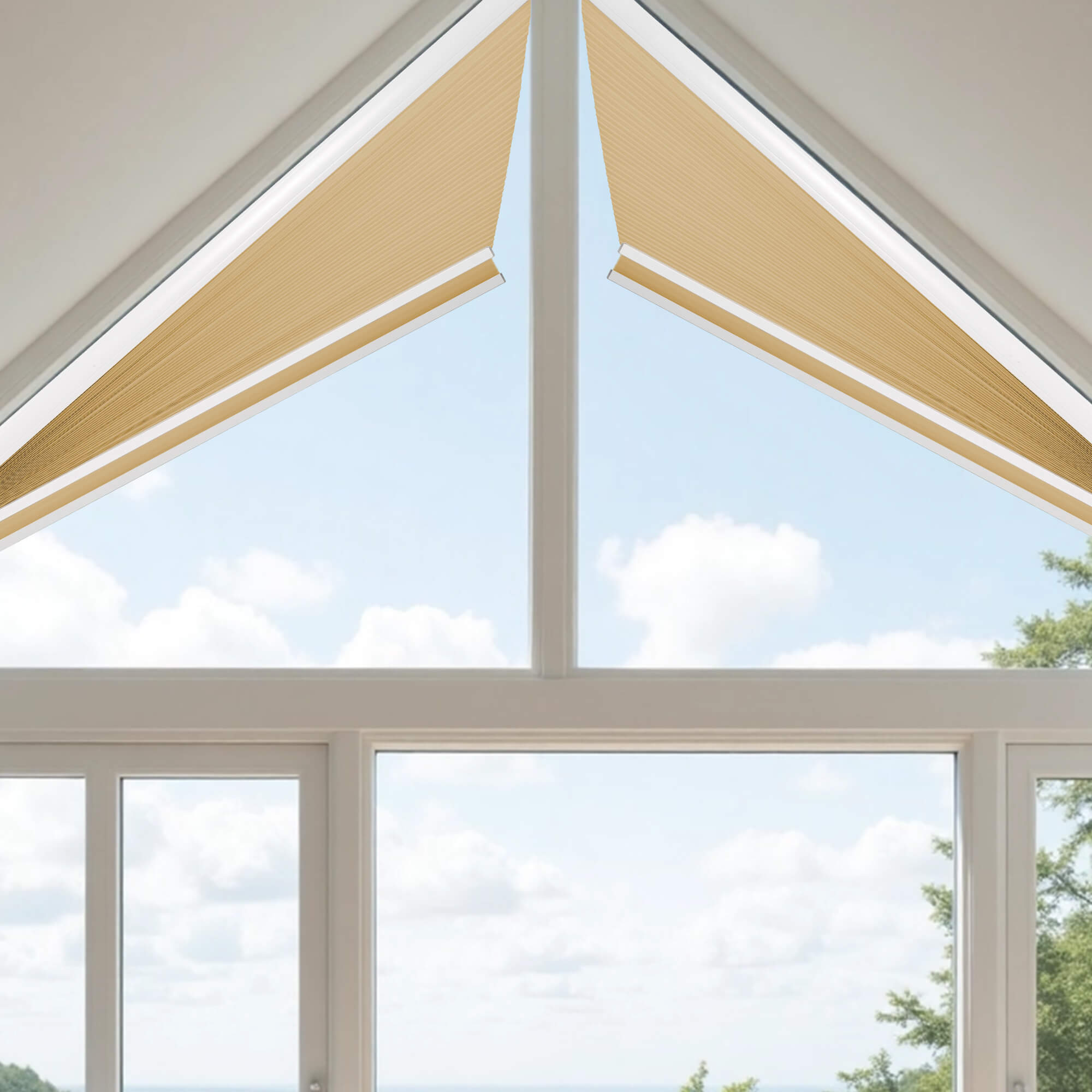 Allesin Angle Top Blackout Honeycomb Shades