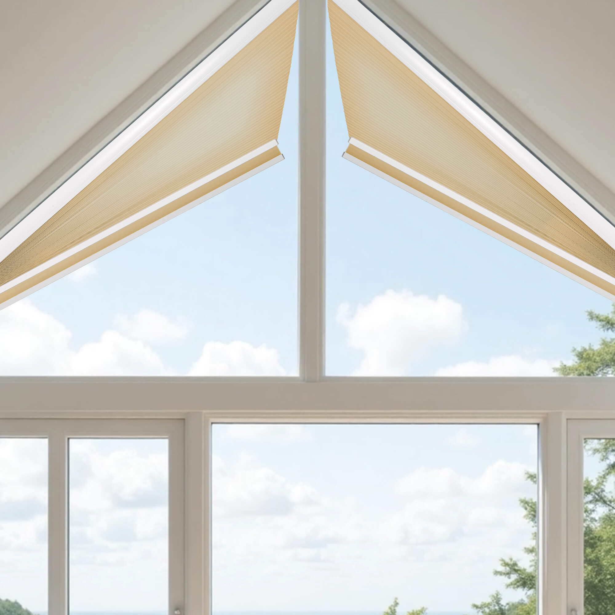 Allesin Angle Top Light Filtering Honeycomb Shades