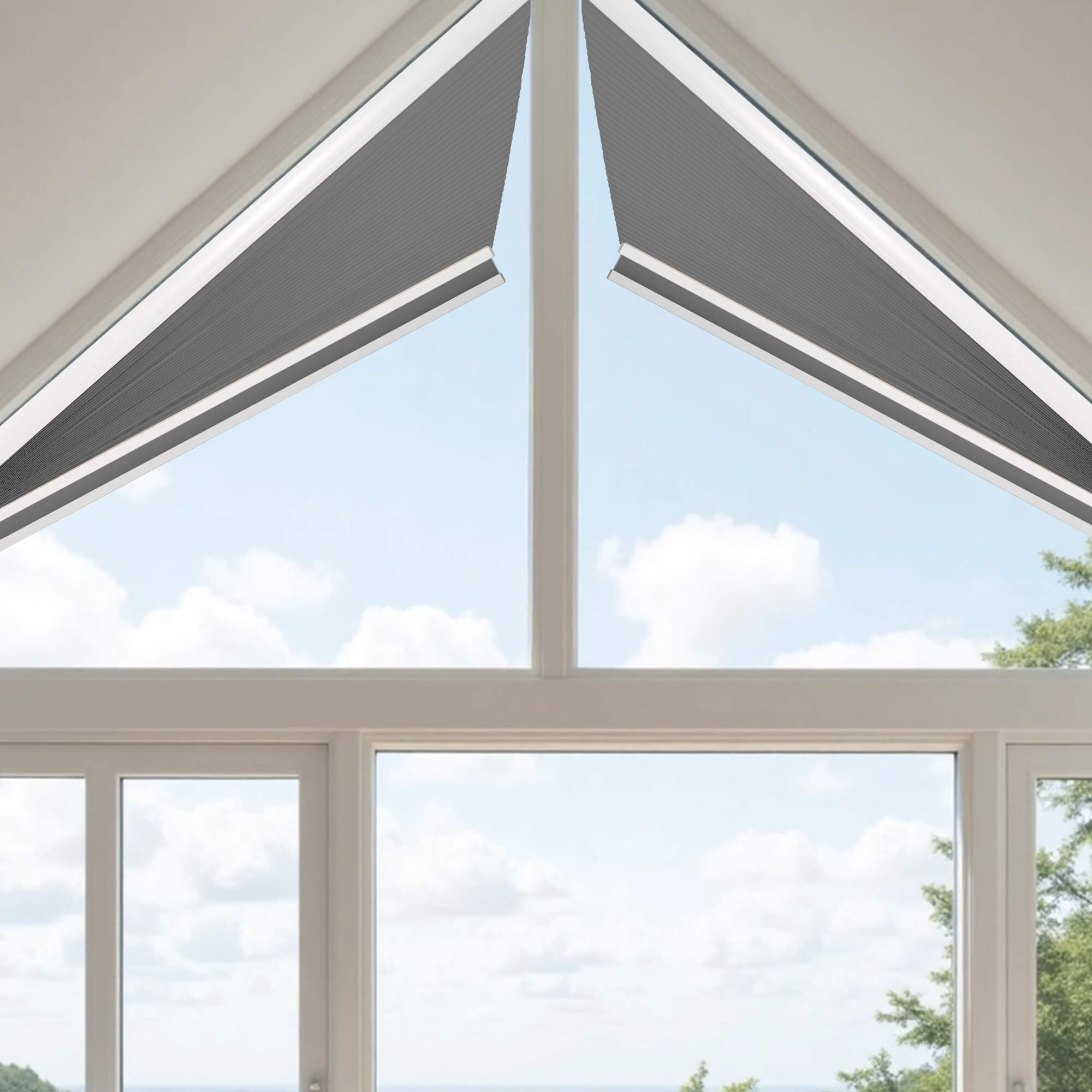 Allesin Angle Top Blackout Honeycomb Shades