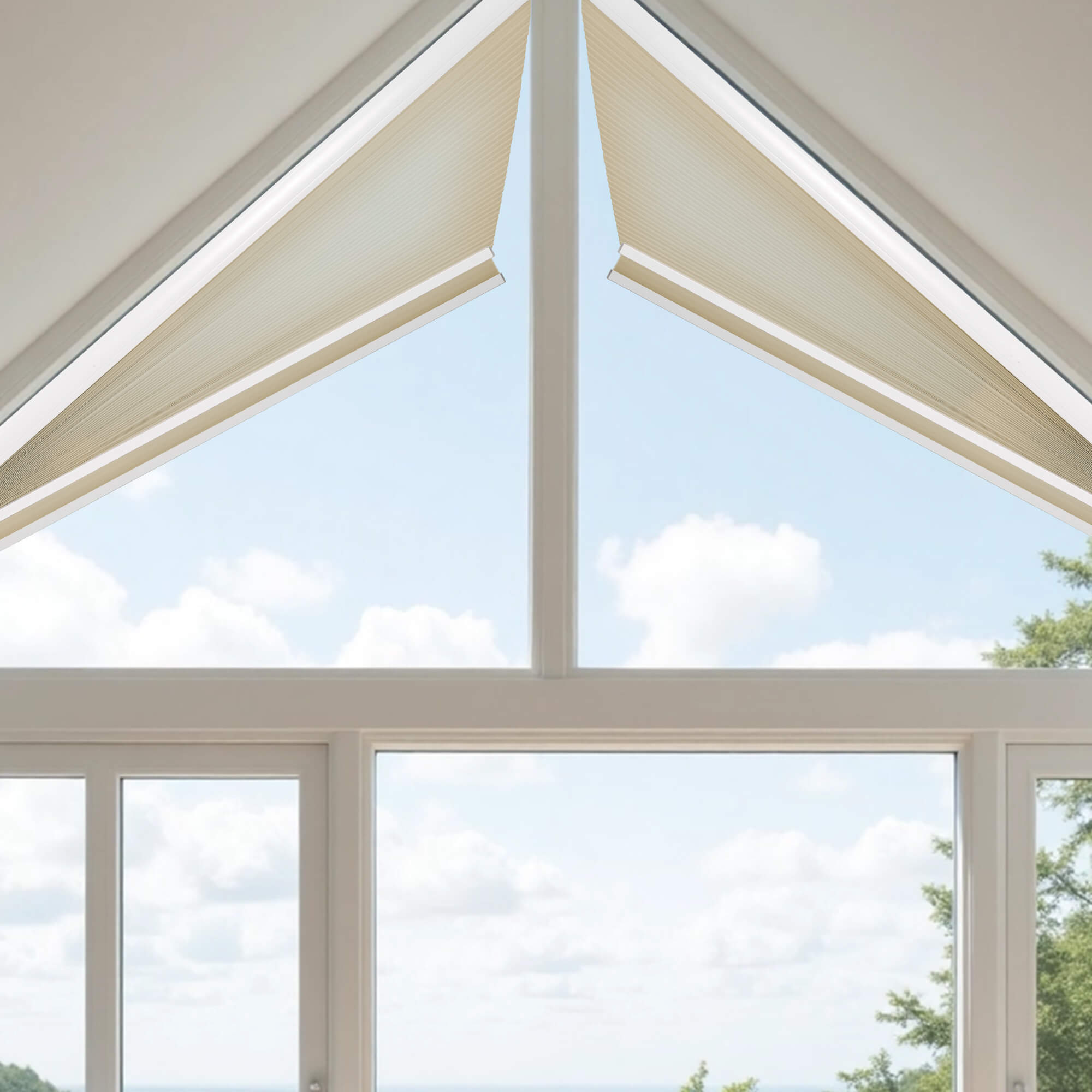 Allesin Angle Top Light Filtering Honeycomb Shades