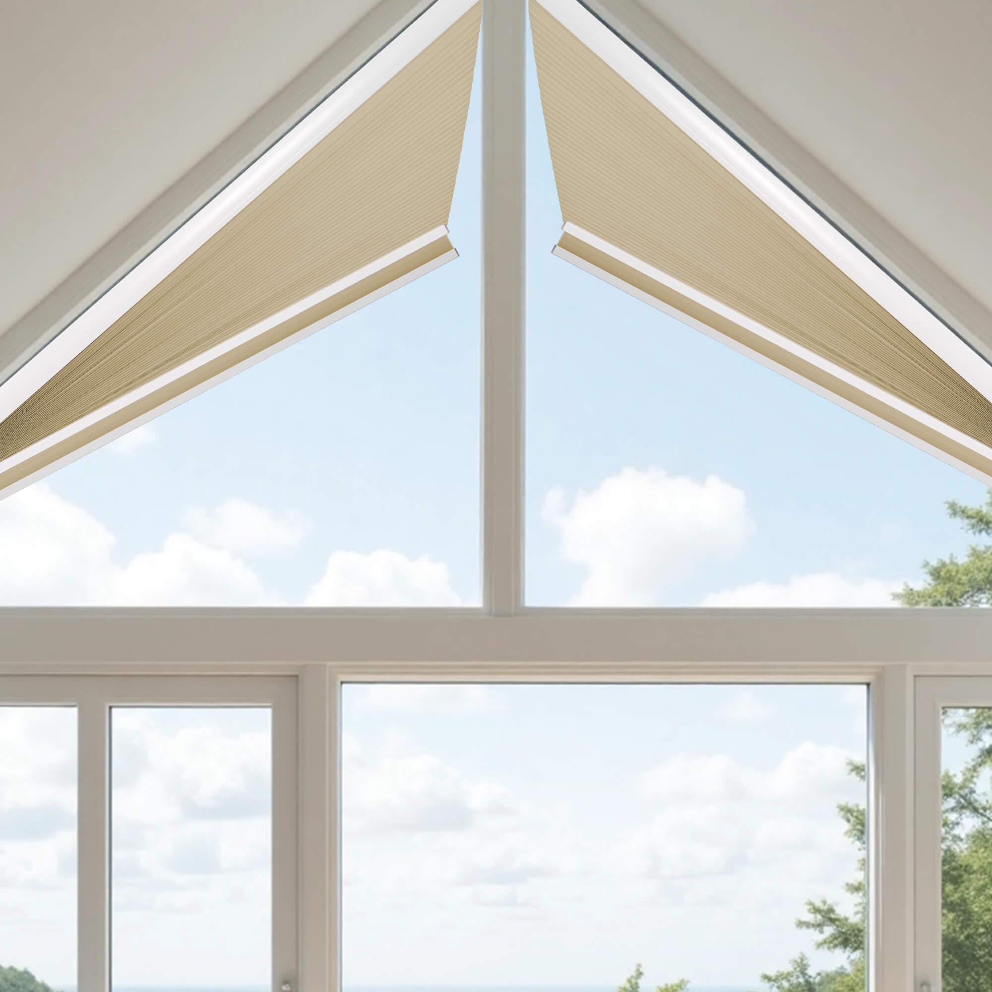 Allesin Angle Top Blackout Honeycomb Shades