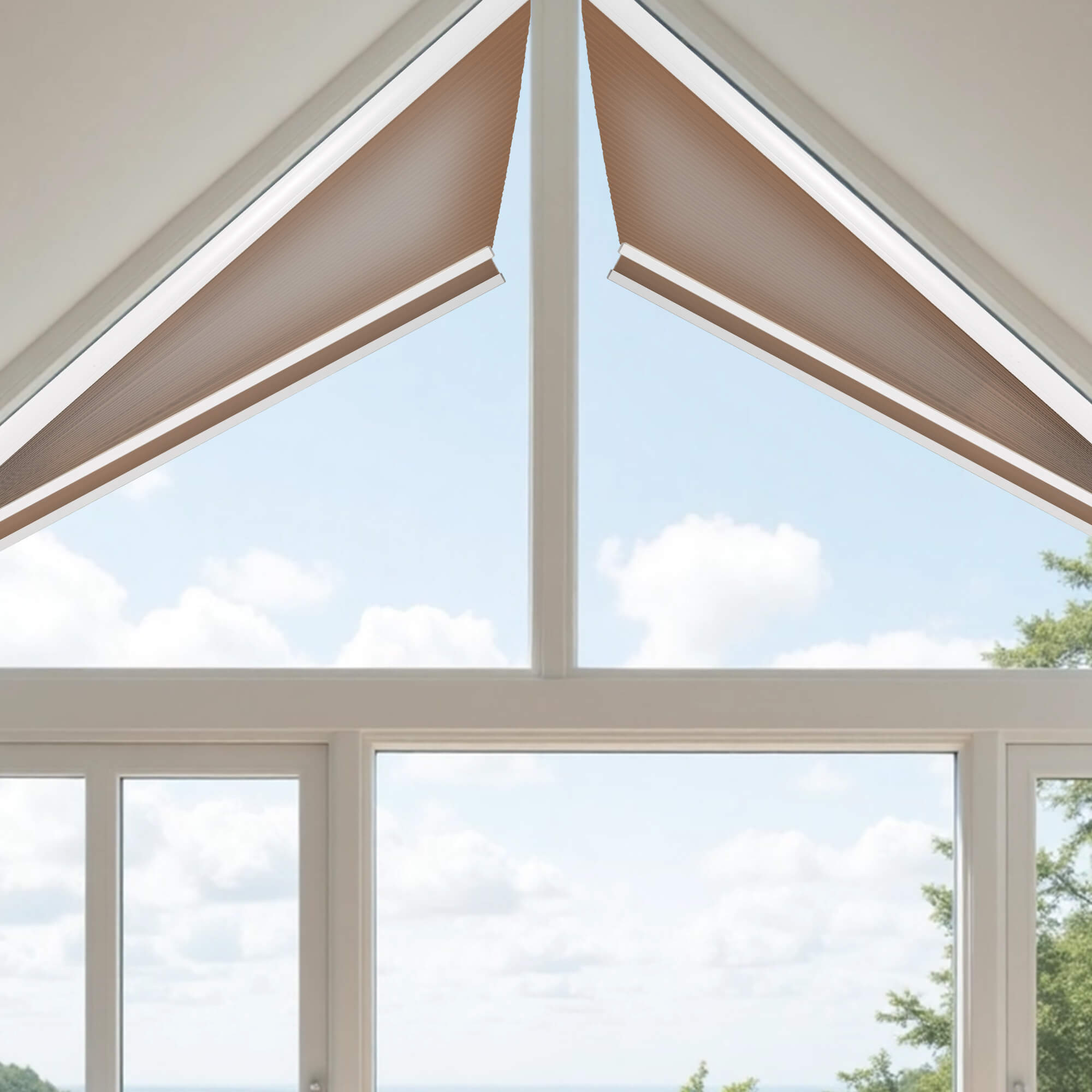 Allesin Angle Top Light Filtering Honeycomb Shades