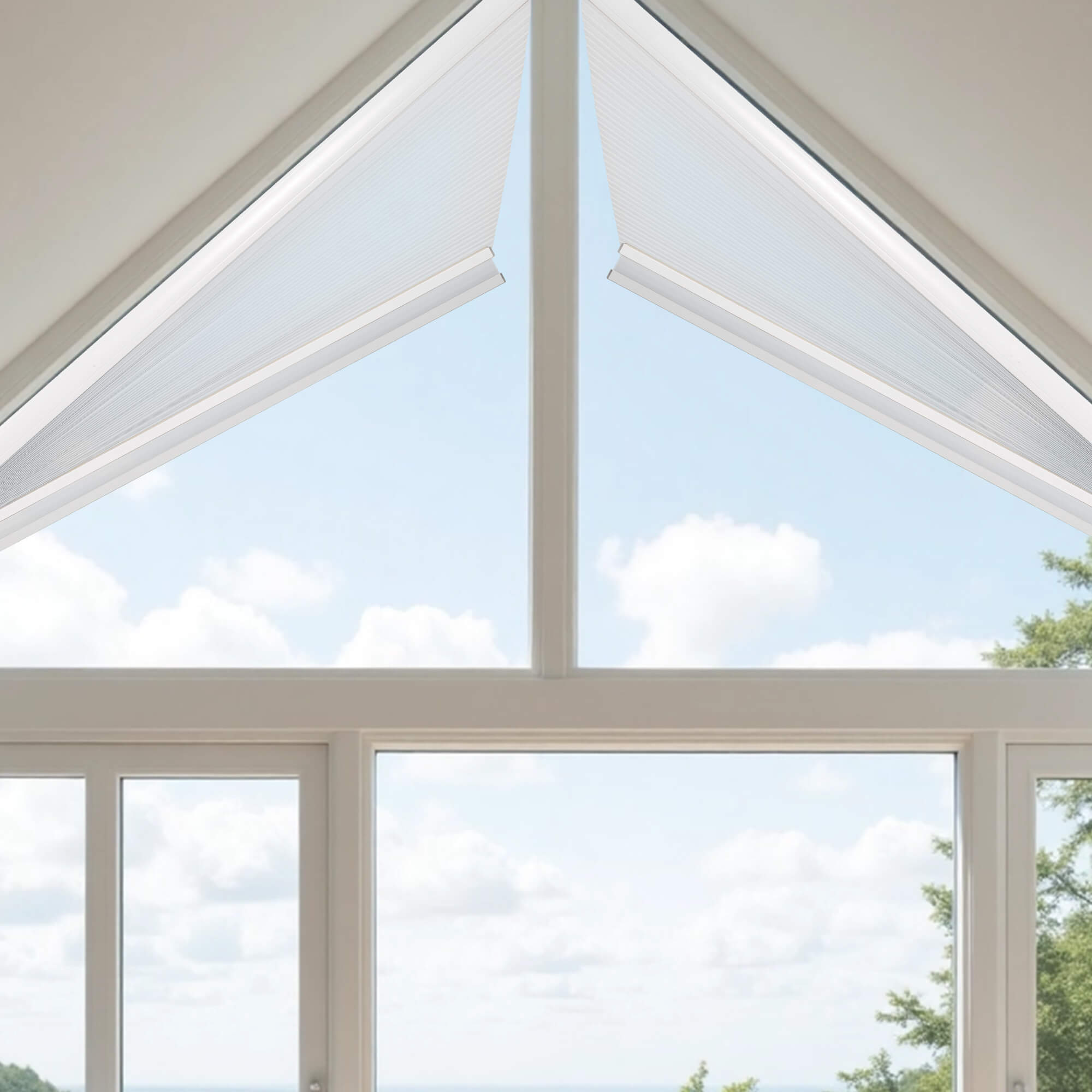 Allesin Angle Top Light Filtering Honeycomb Shades