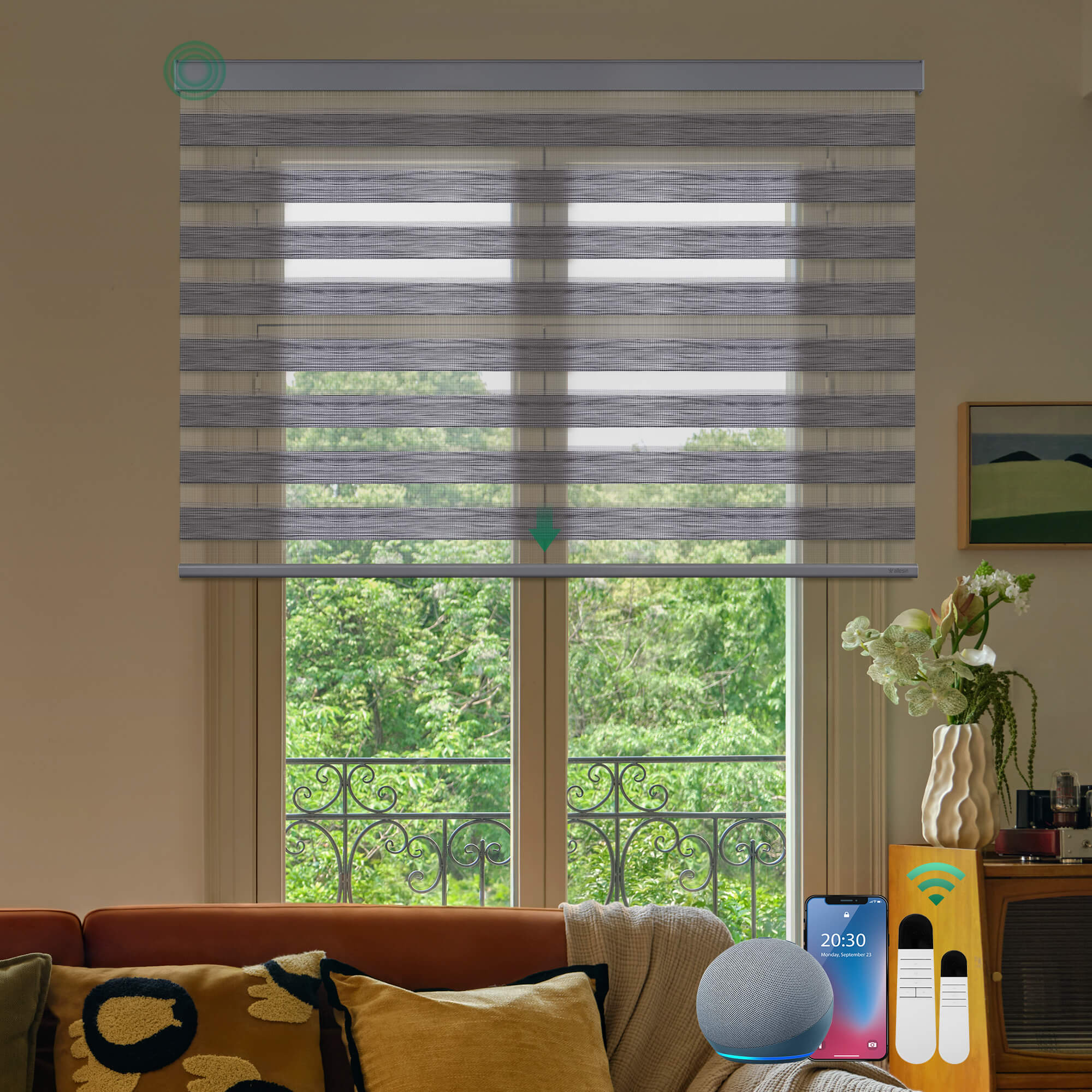 Allesin Motorized Zebra Shades