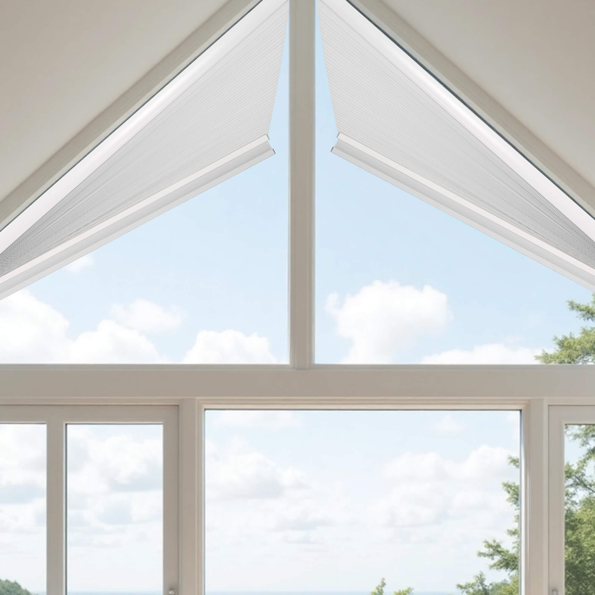 Allesin Angle Top Blackout Honeycomb Shades
