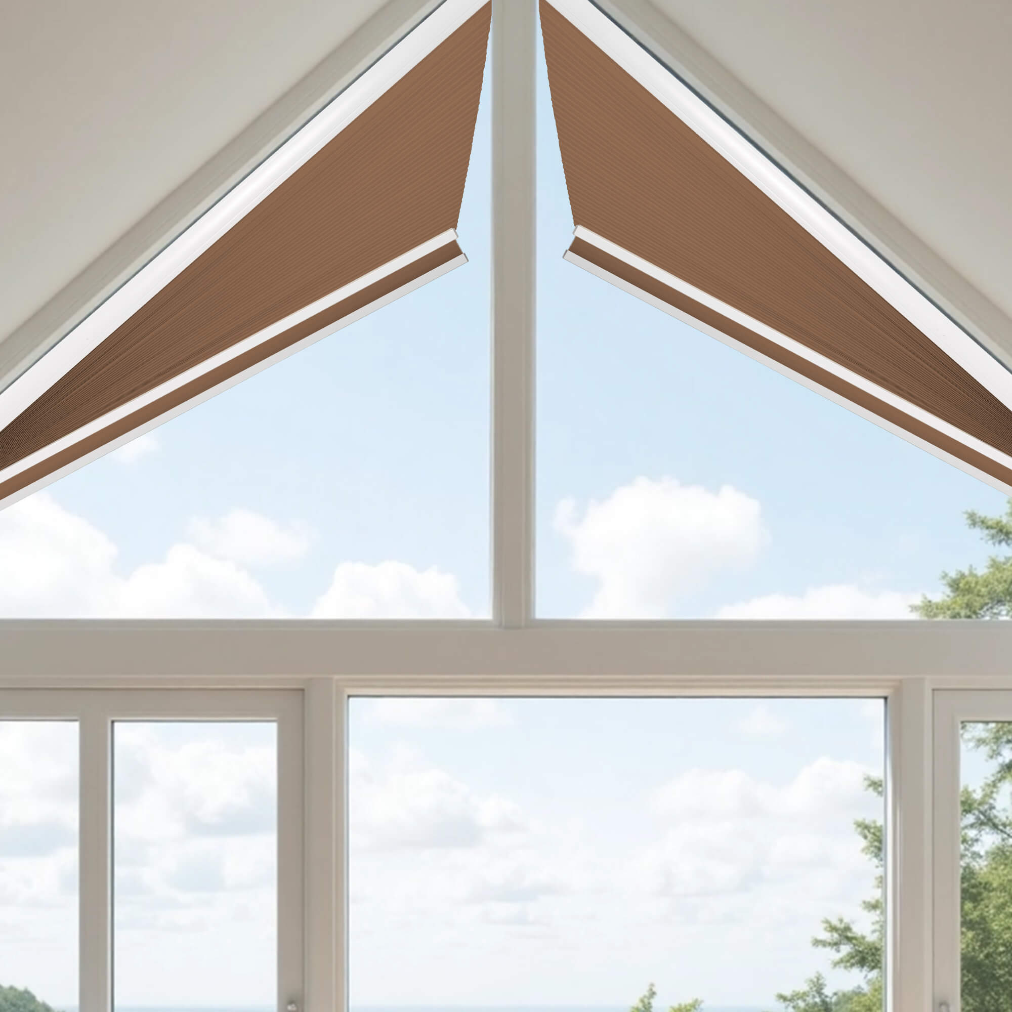 Allesin Angle Top Blackout Honeycomb Shades