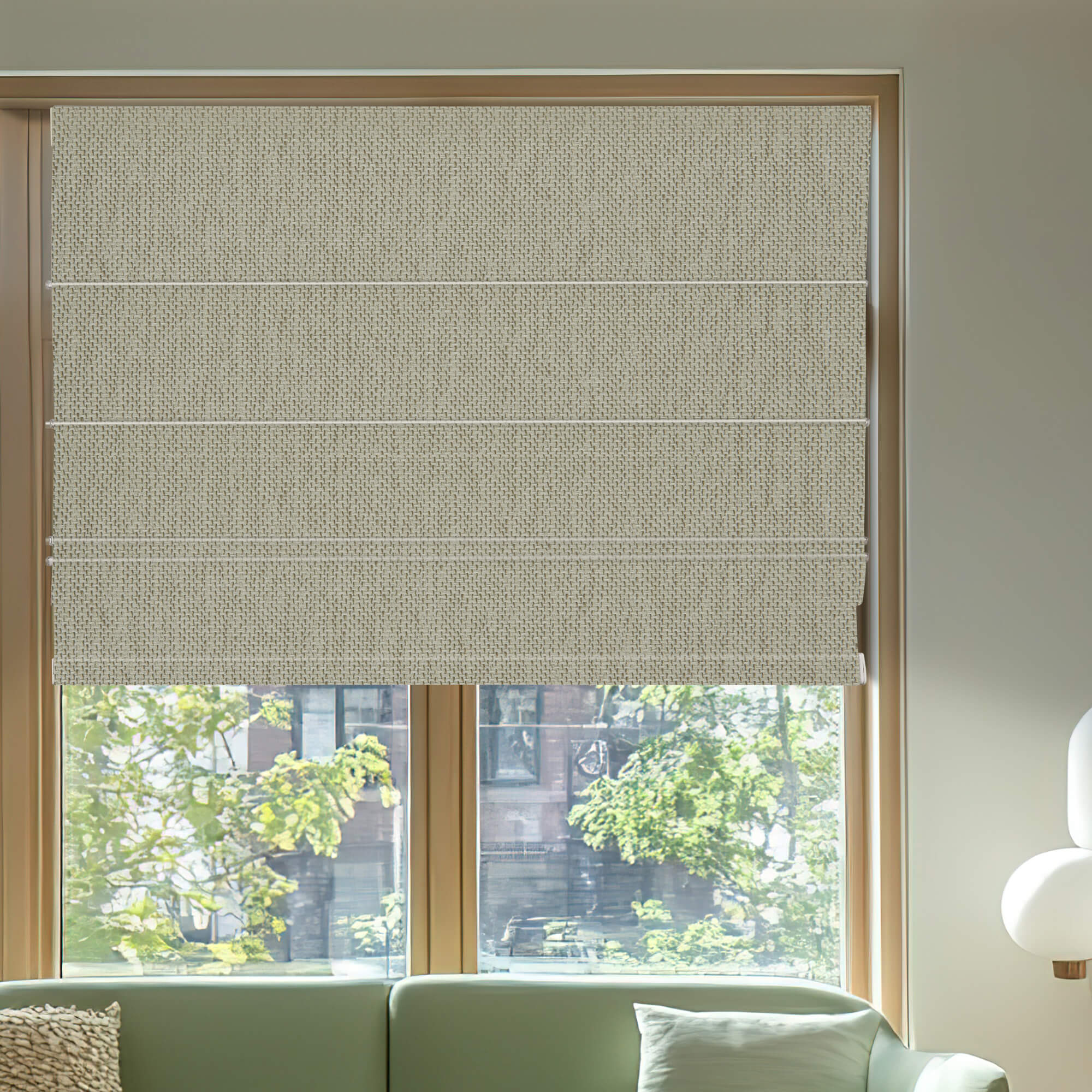 Allesin Motorized Blackout Roman Shades