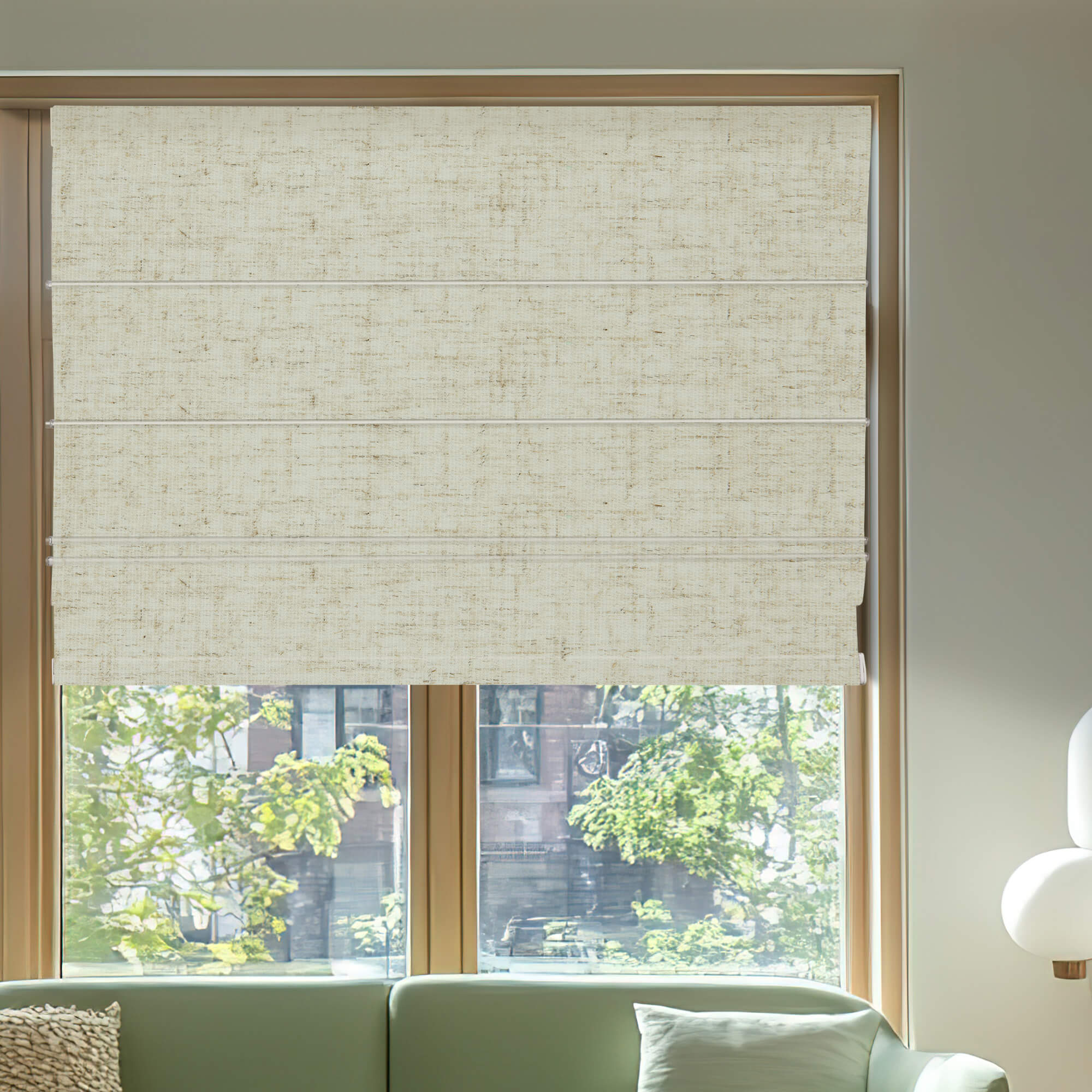 Allesin Motorized Blackout Roman Shades