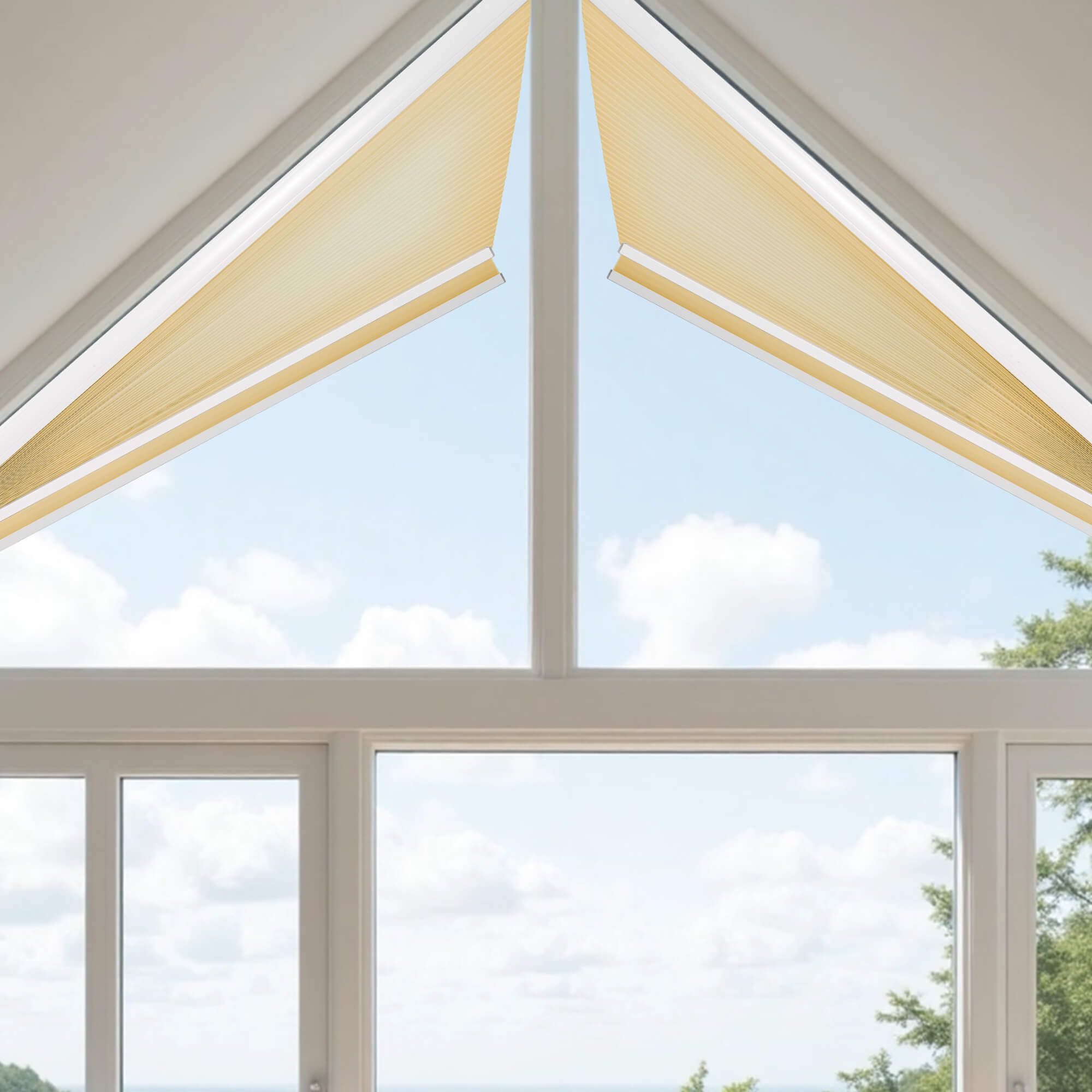 Allesin Angle Top Light Filtering Honeycomb Shades