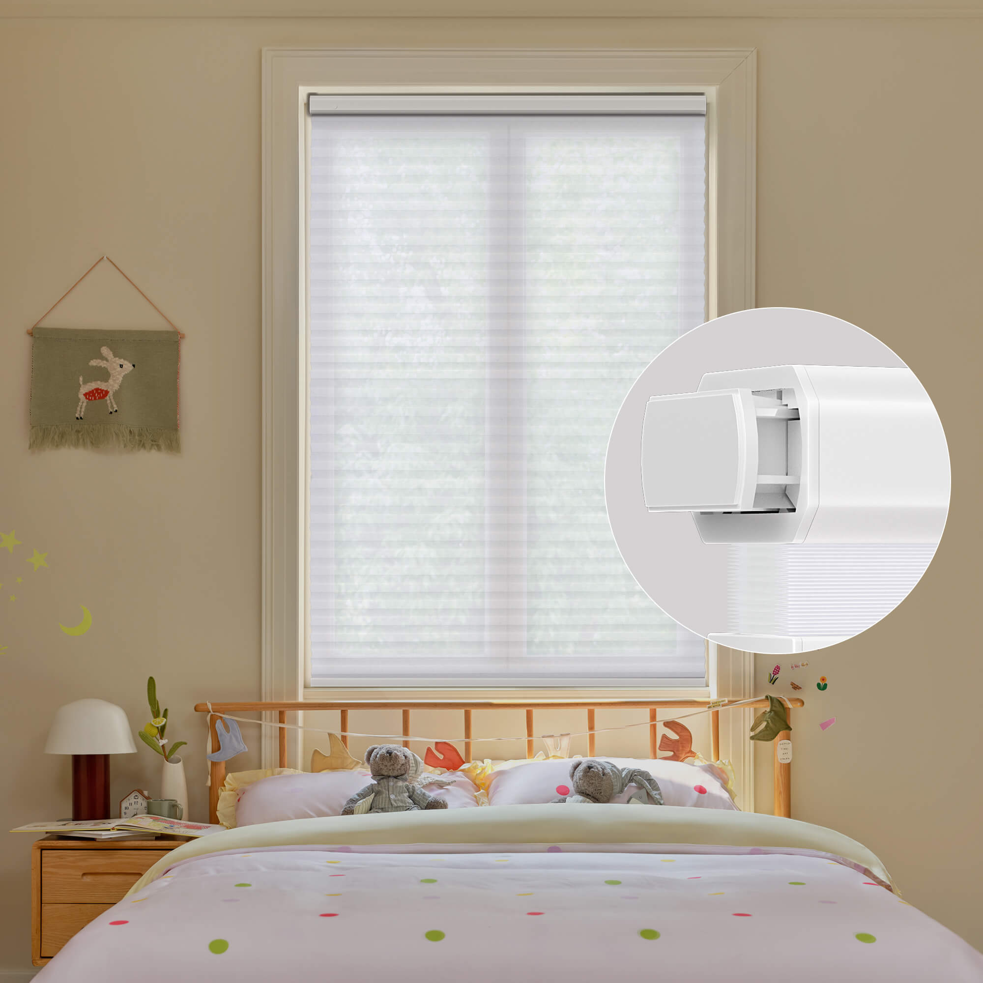 Allesin Prestige Motorized Light Filtering Honeycomb Shades