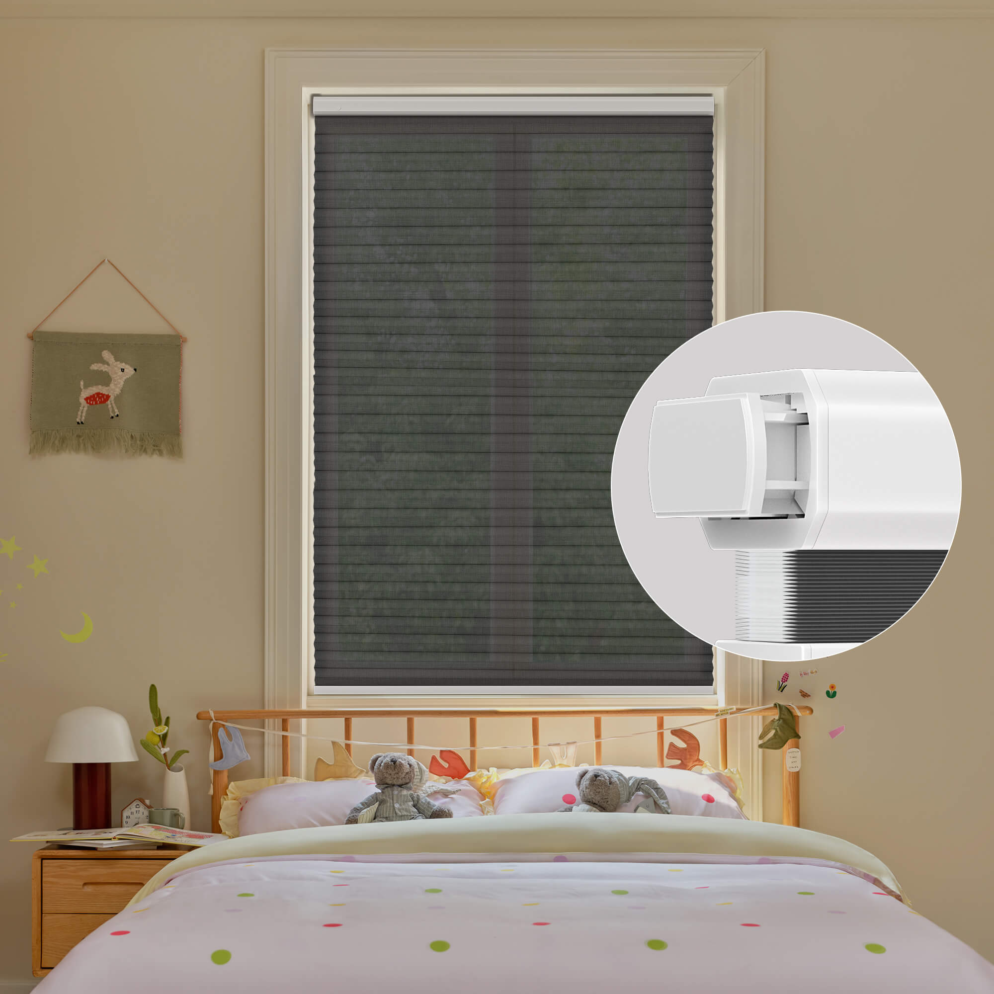 Allesin Prestige Motorized Light Filtering Honeycomb Shades