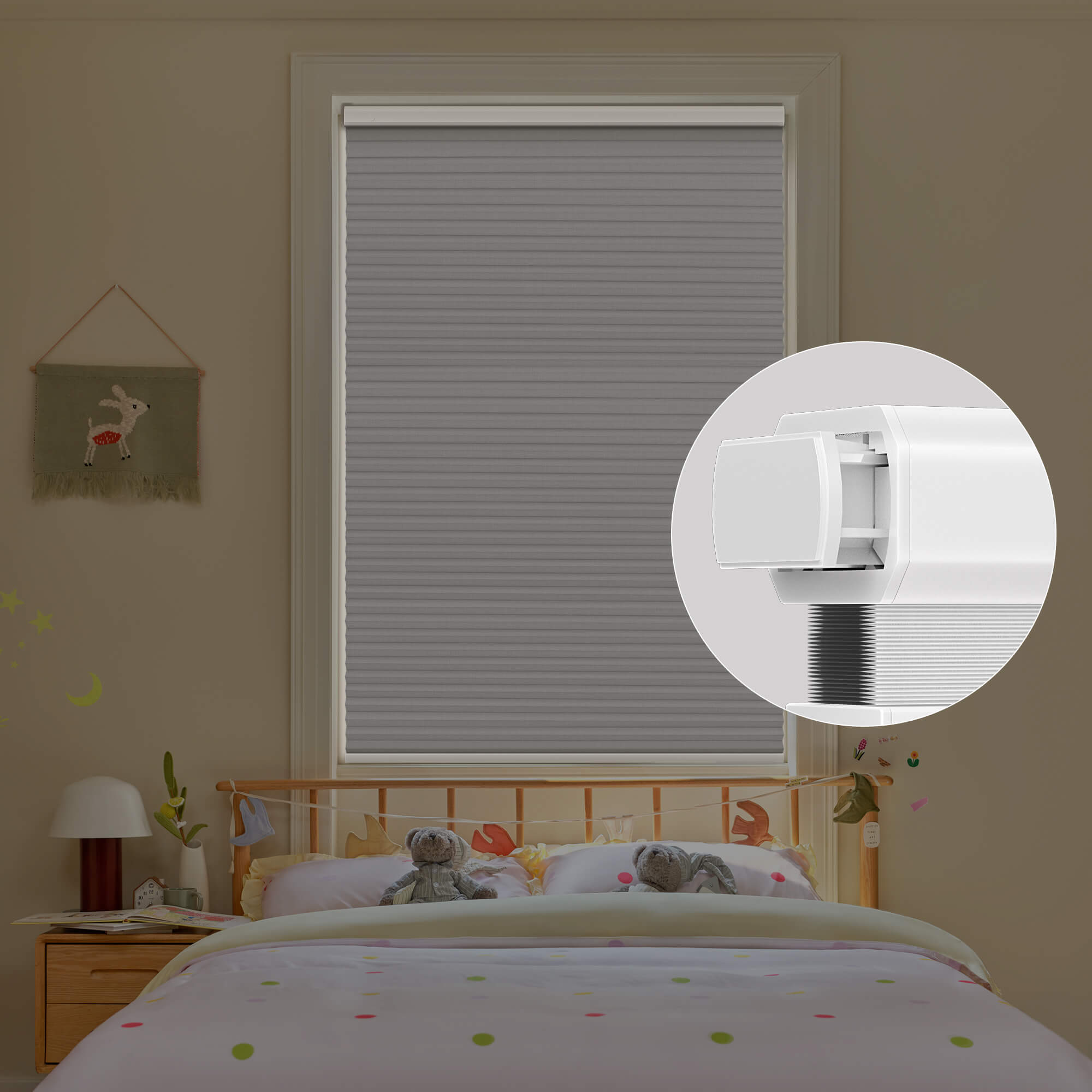 Allesin Prestige Motorized Blackout Honeycomb Shades
