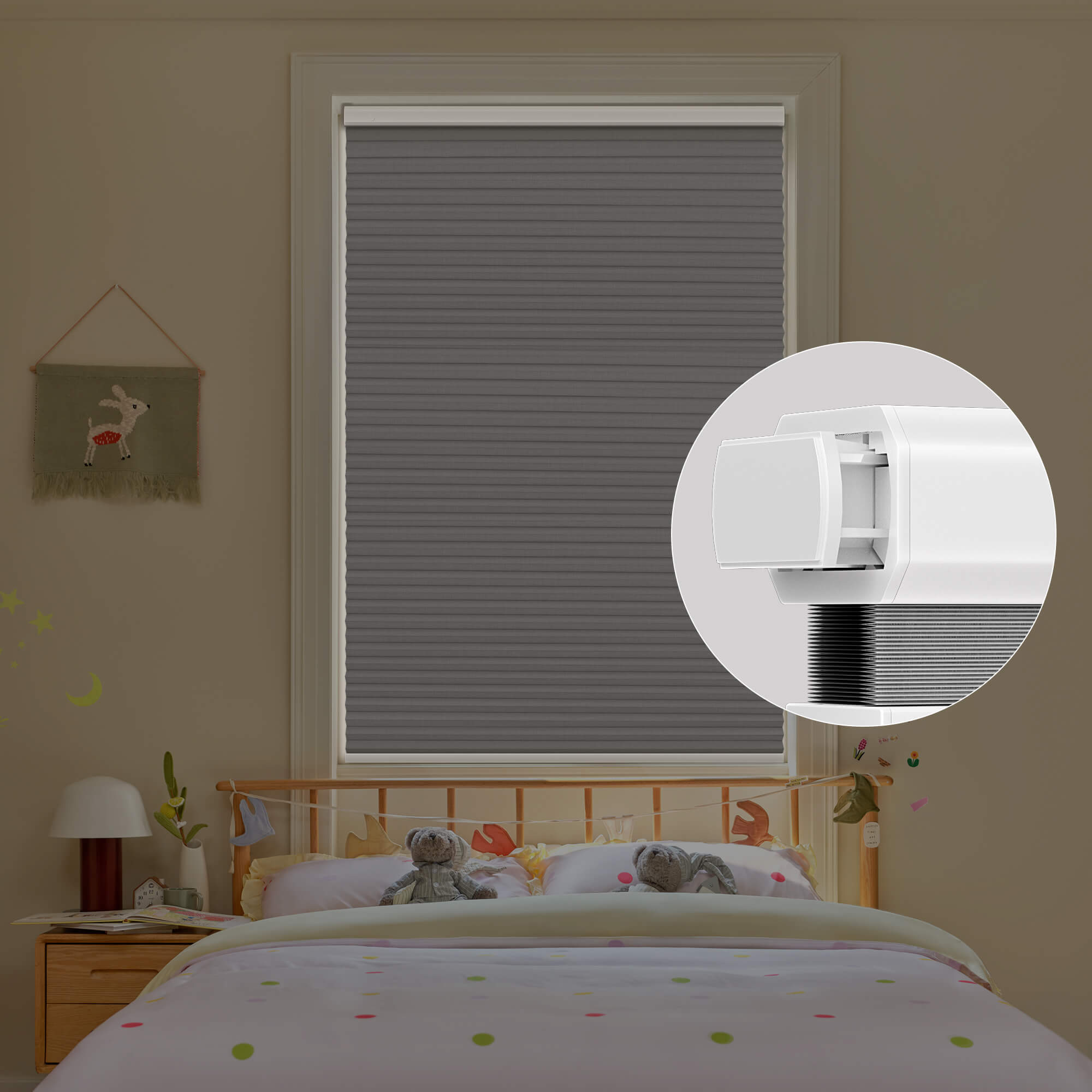 Allesin Prestige Motorized Blackout Honeycomb Shades