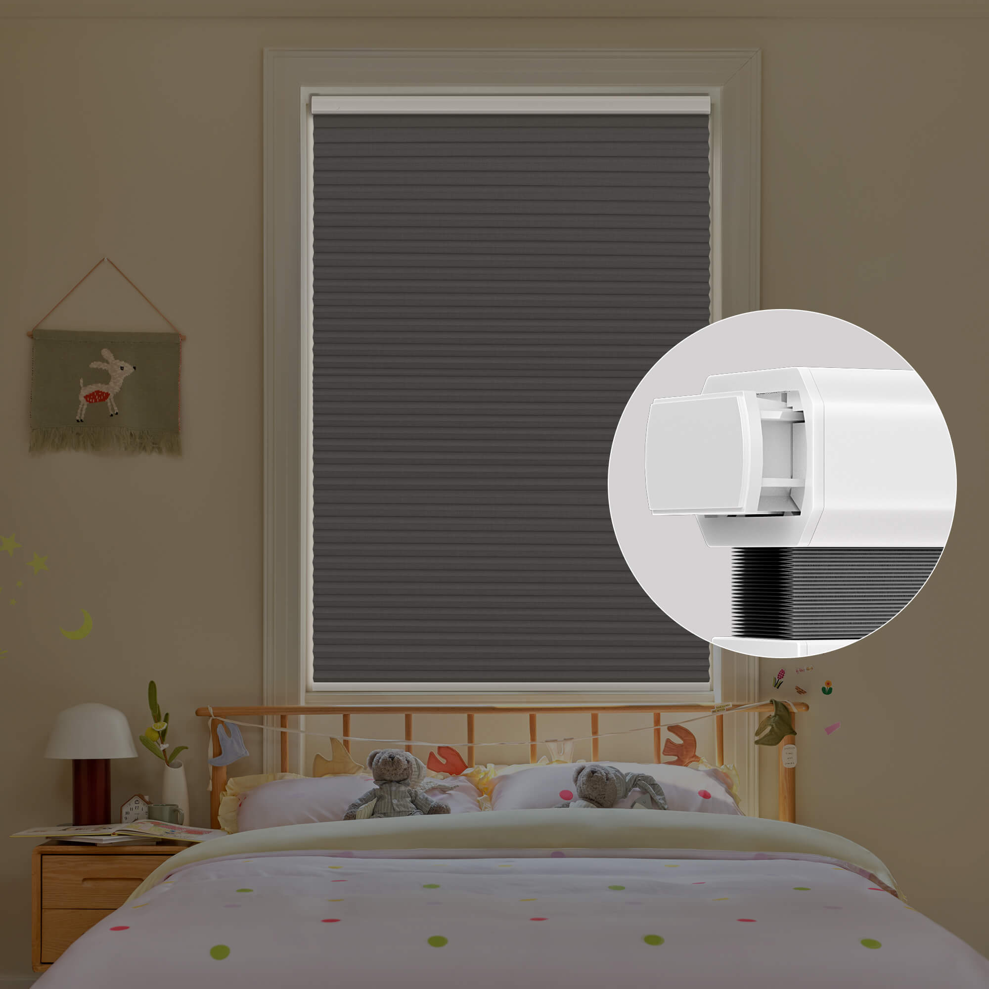 Allesin Prestige Motorized Blackout Honeycomb Shades