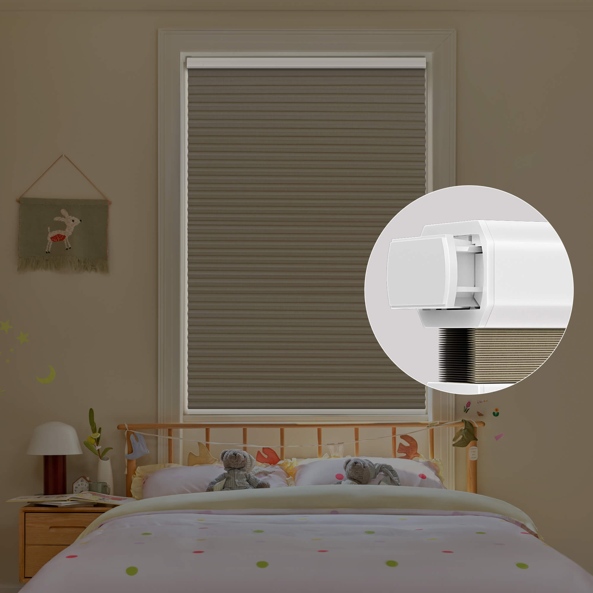 Allesin Prestige Motorized Blackout Honeycomb Shades