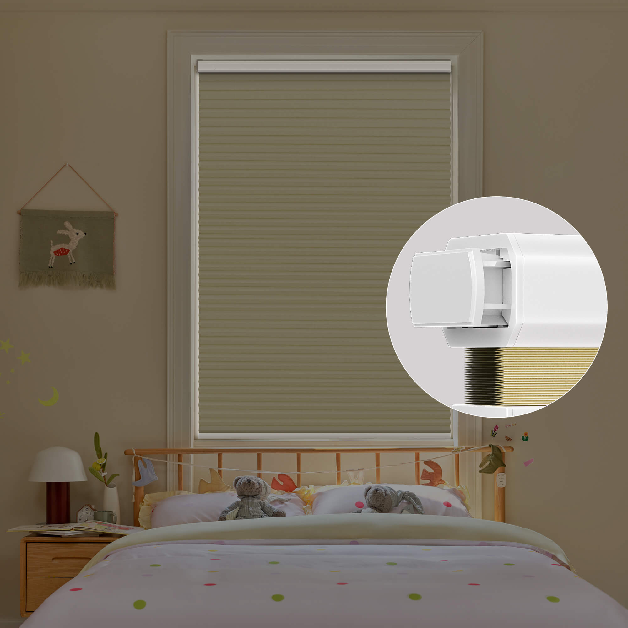 Allesin Prestige Motorized Blackout Honeycomb Shades