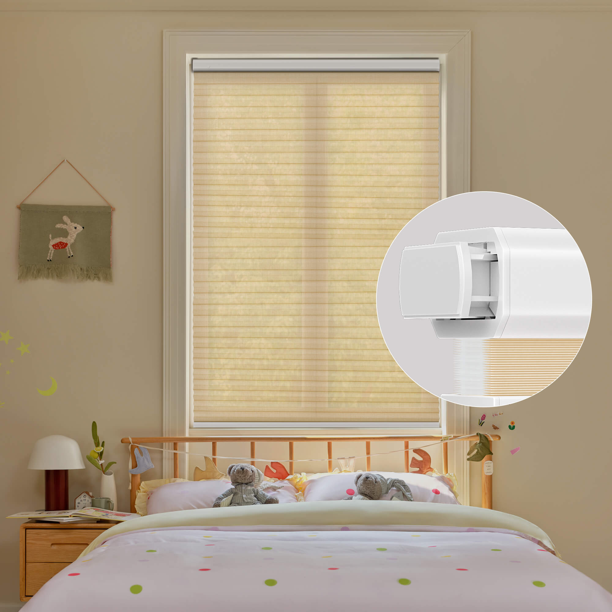 Allesin Prestige Motorized Light Filtering Honeycomb Shades