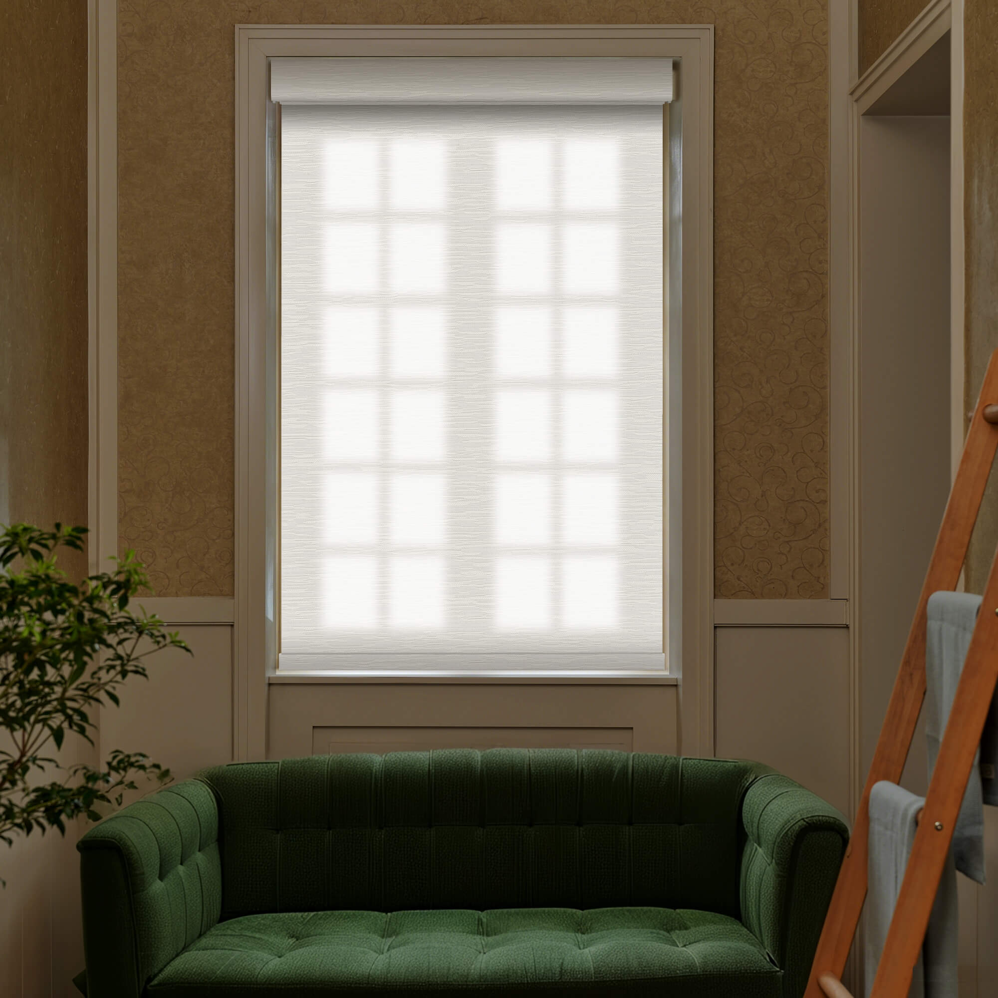 Allesin No-Drill Motorized Roller Shades | Light Filtering