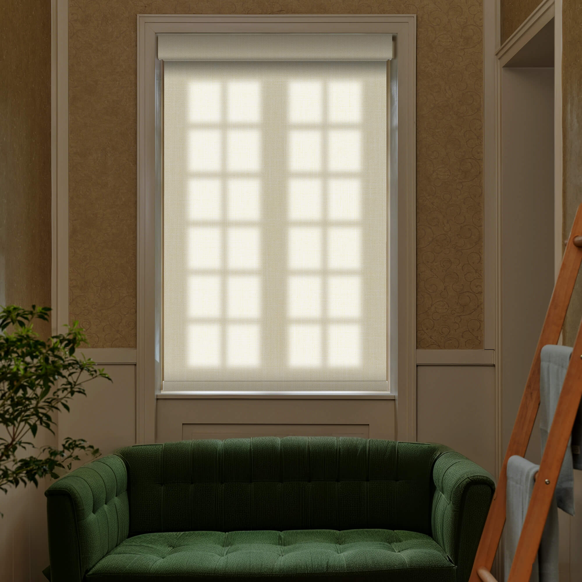Allesin No-Drill Motorized Roller Shades | Light Filtering