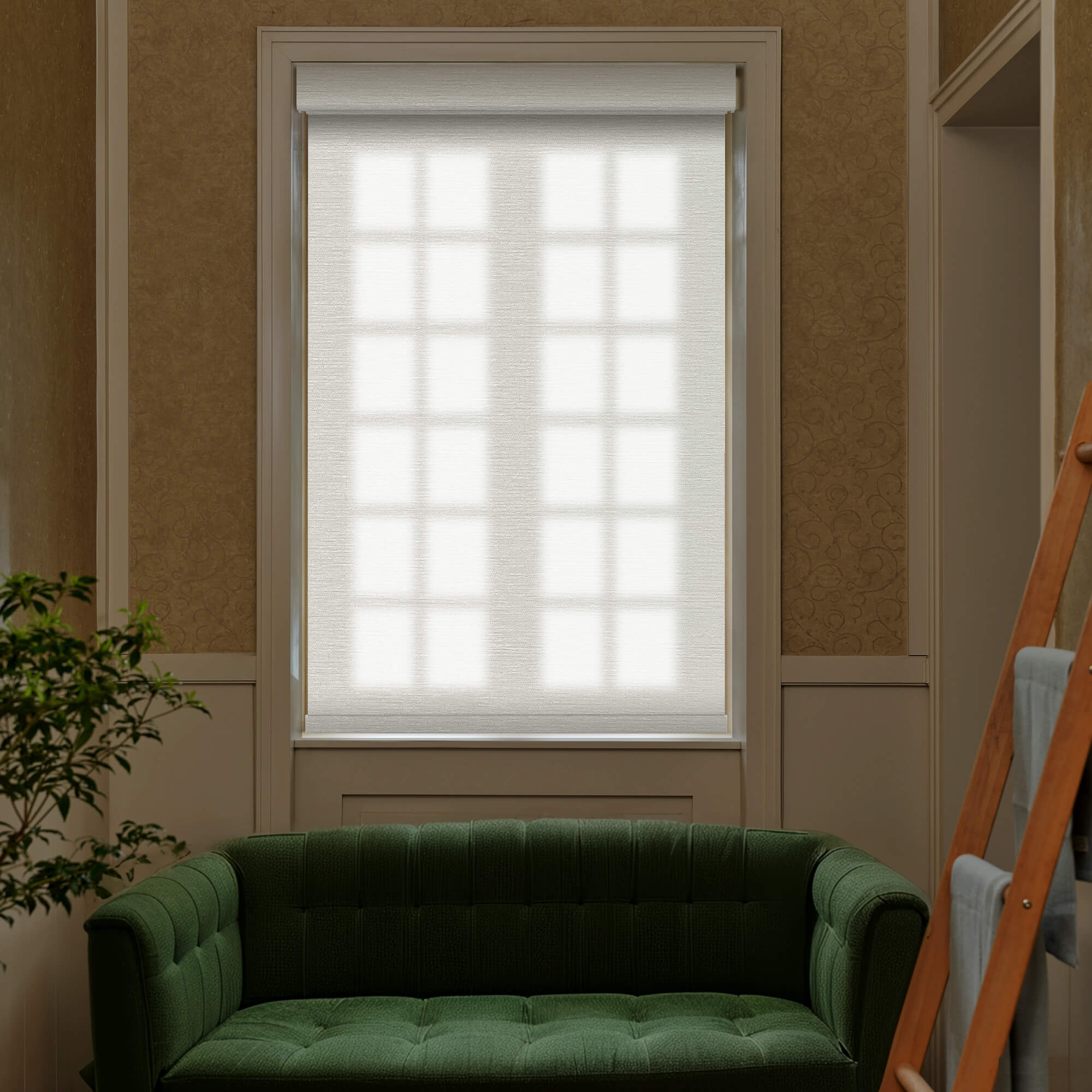 Allesin No-Drill Motorized Roller Shades | Light Filtering