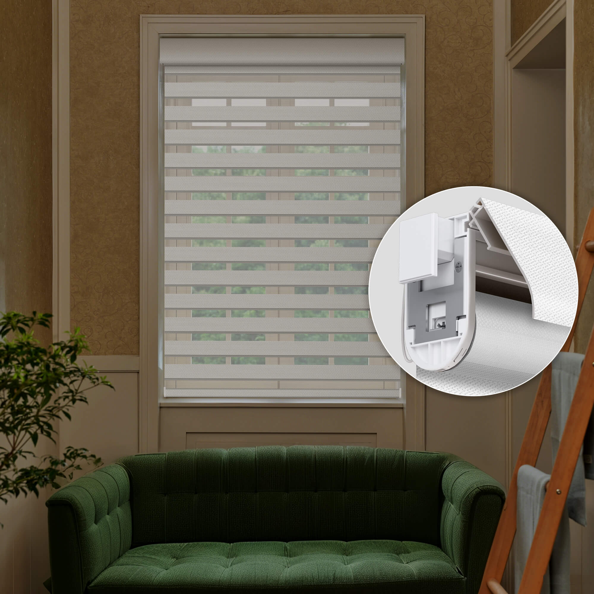 Allesin Prestige Motorized Zebra Shades