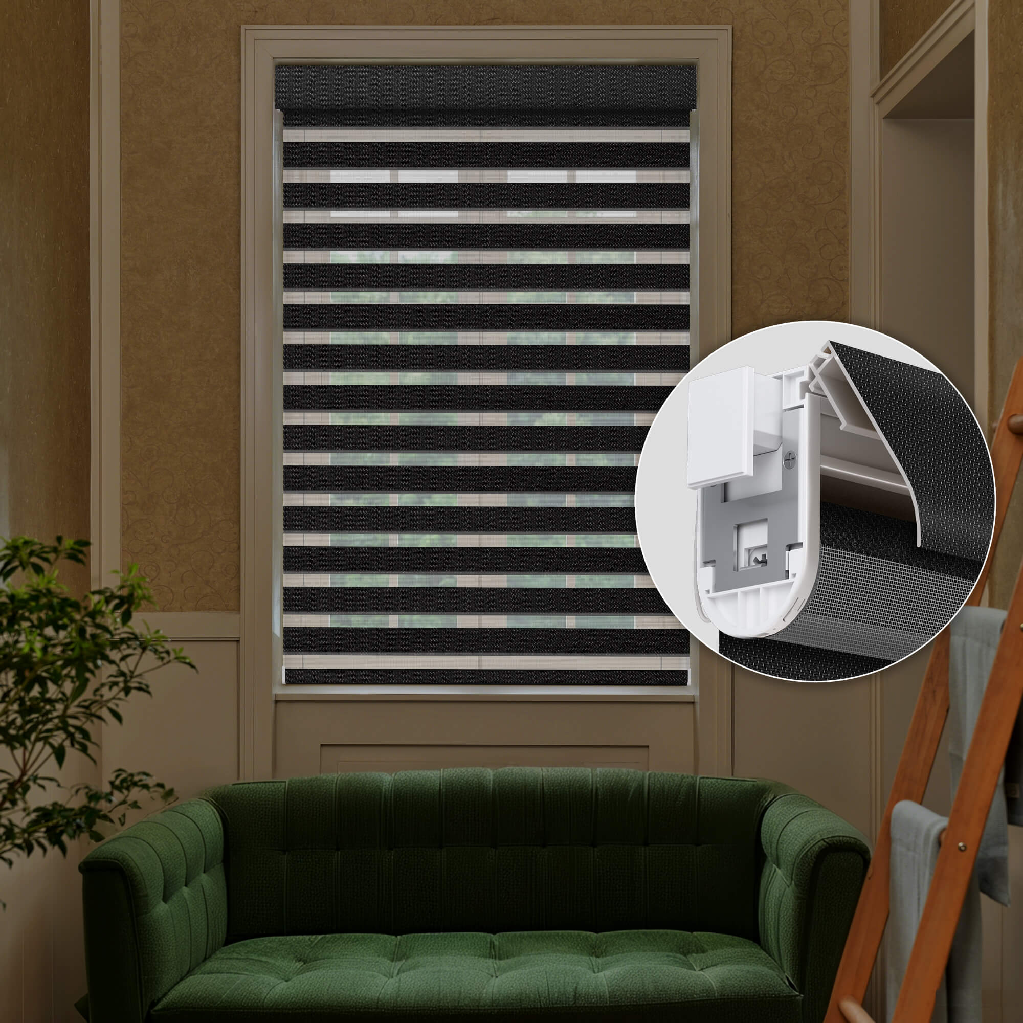 Allesin Prestige Motorized Zebra Shades