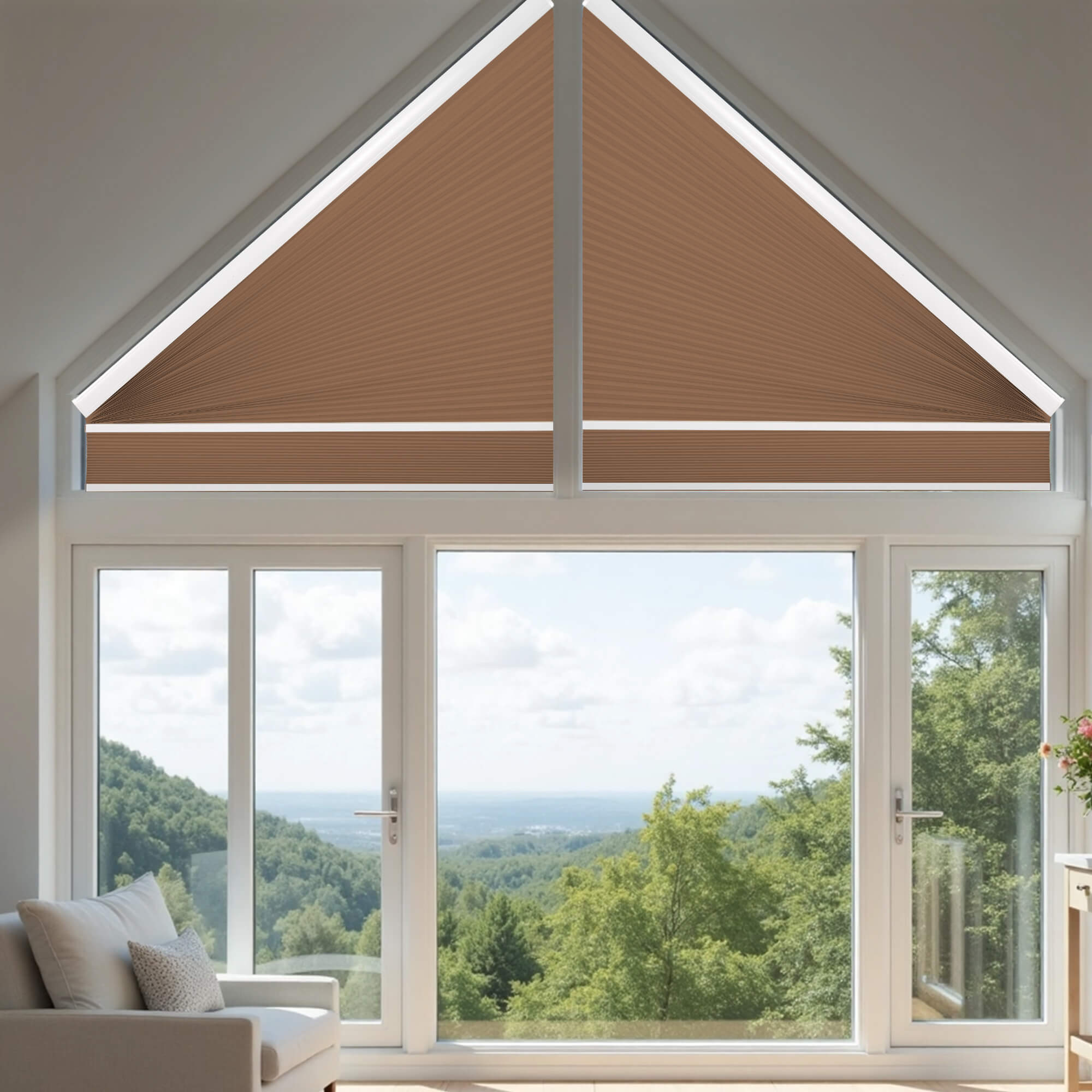 Allesin Angle Top Blackout Honeycomb Shades
