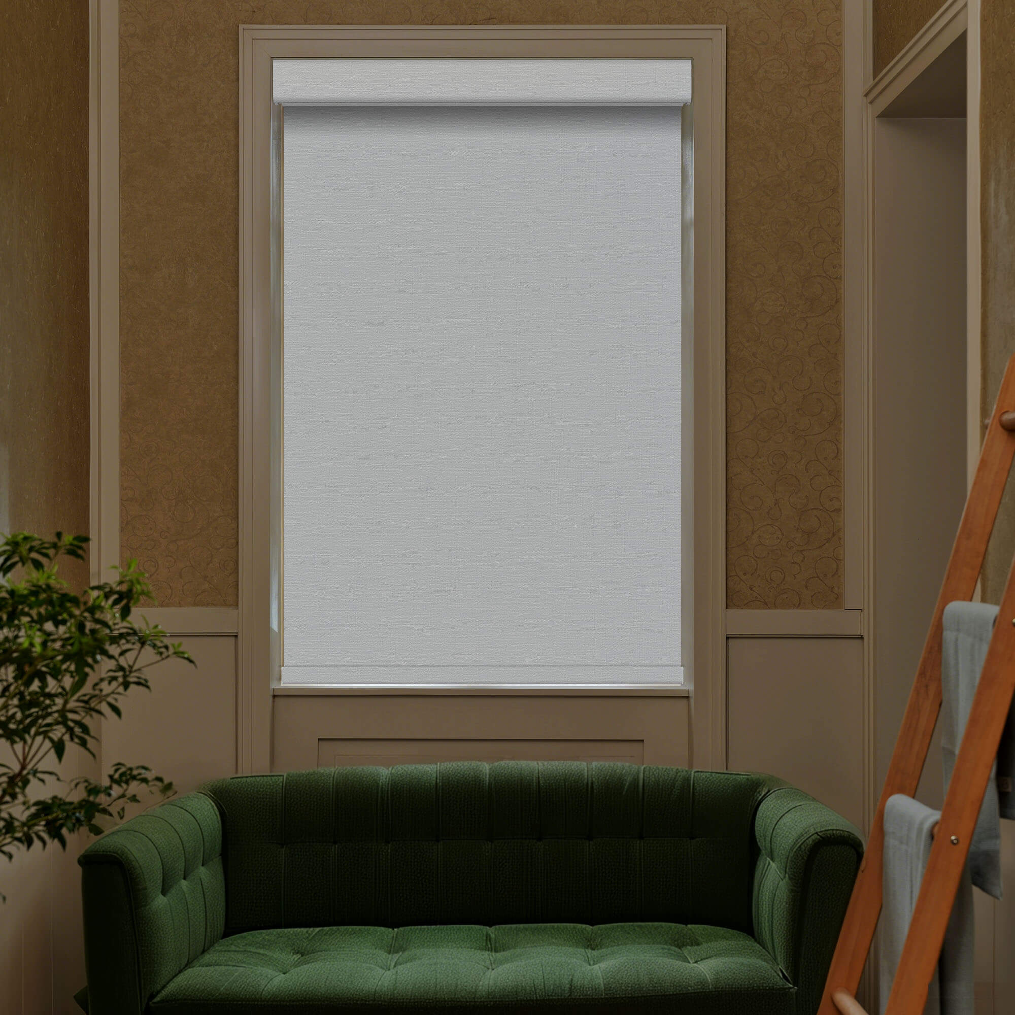 Allesin No-Drill Motorized Roller Shades | Blackout