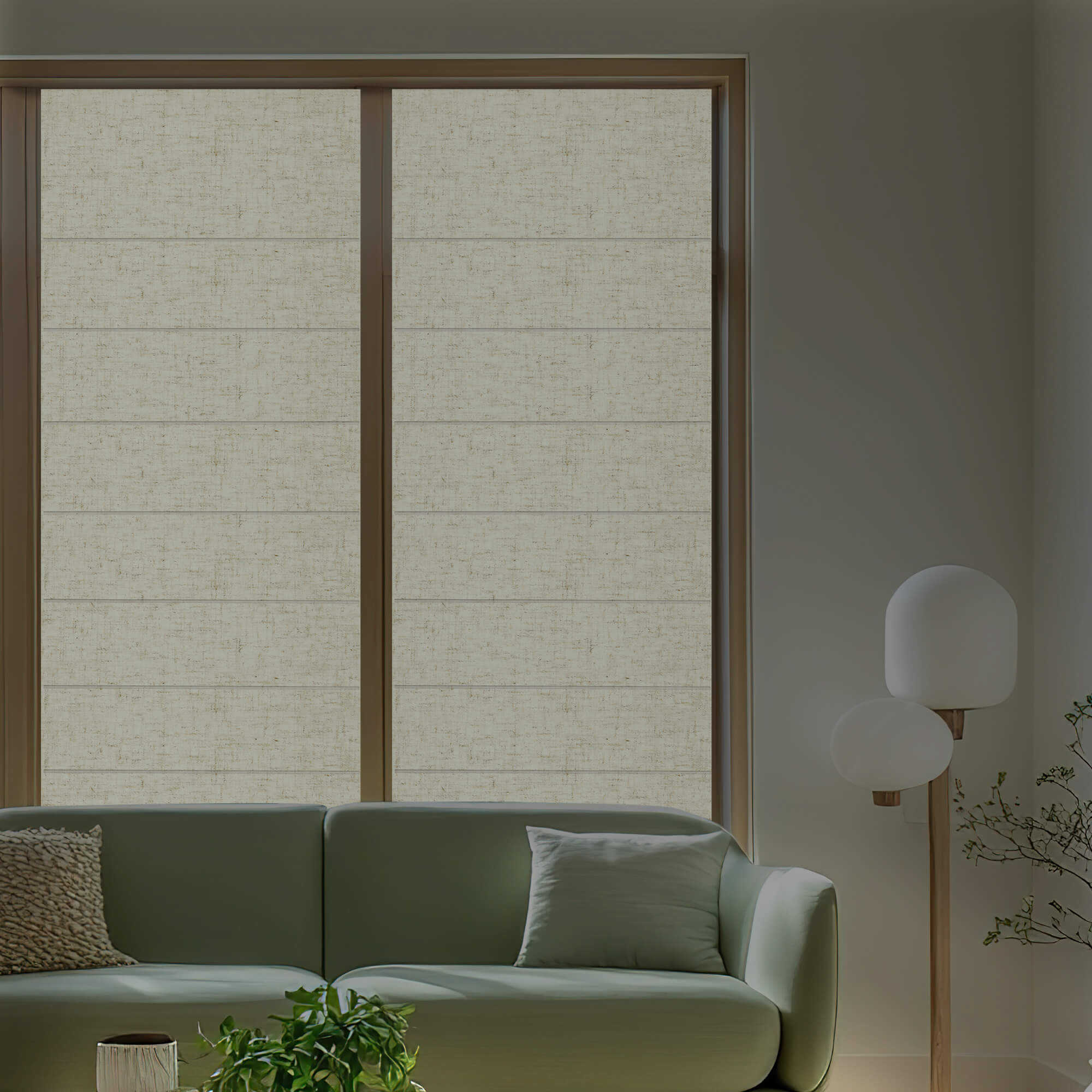 Allesin Motorized Blackout Roman Shades