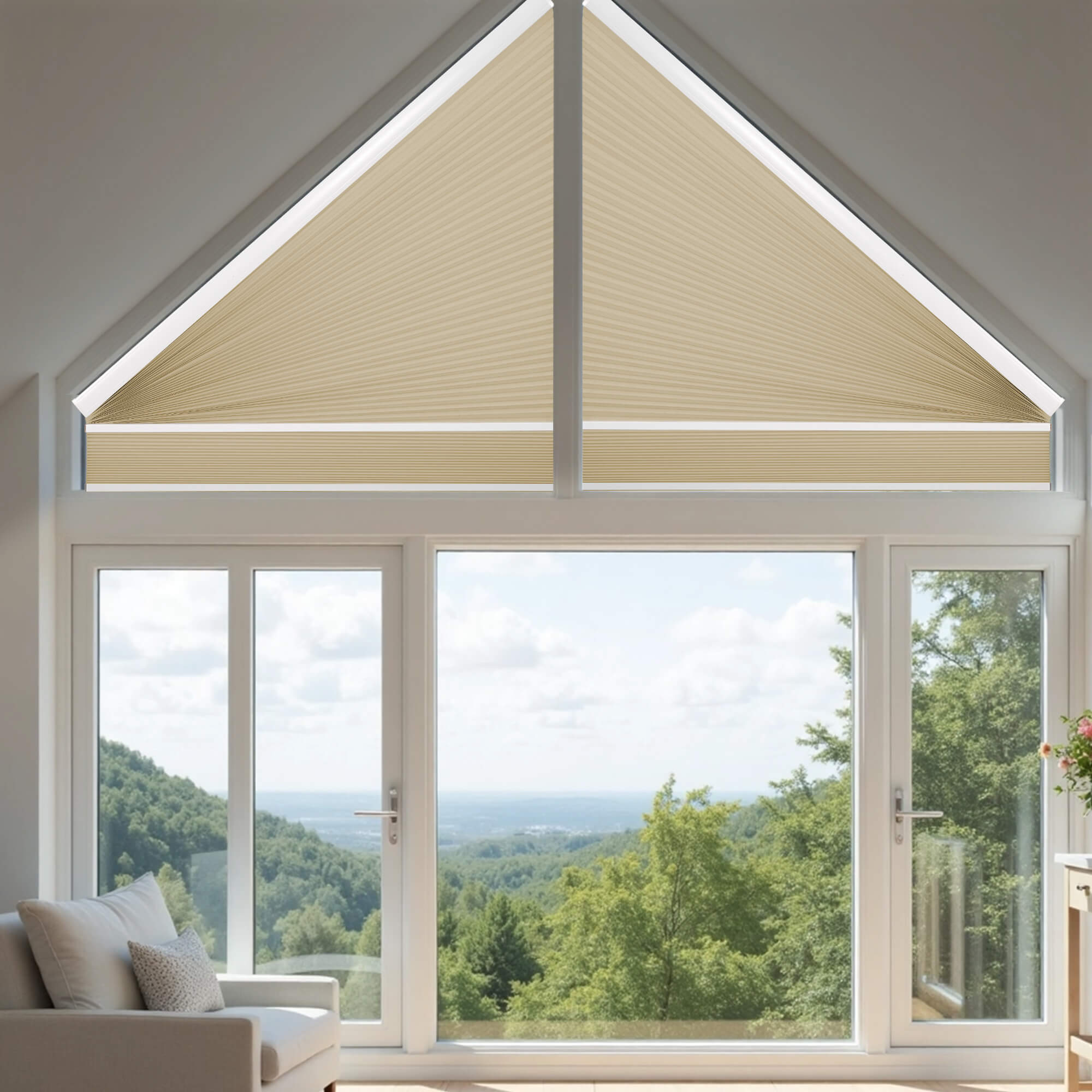 Allesin Angle Top Blackout Honeycomb Shades