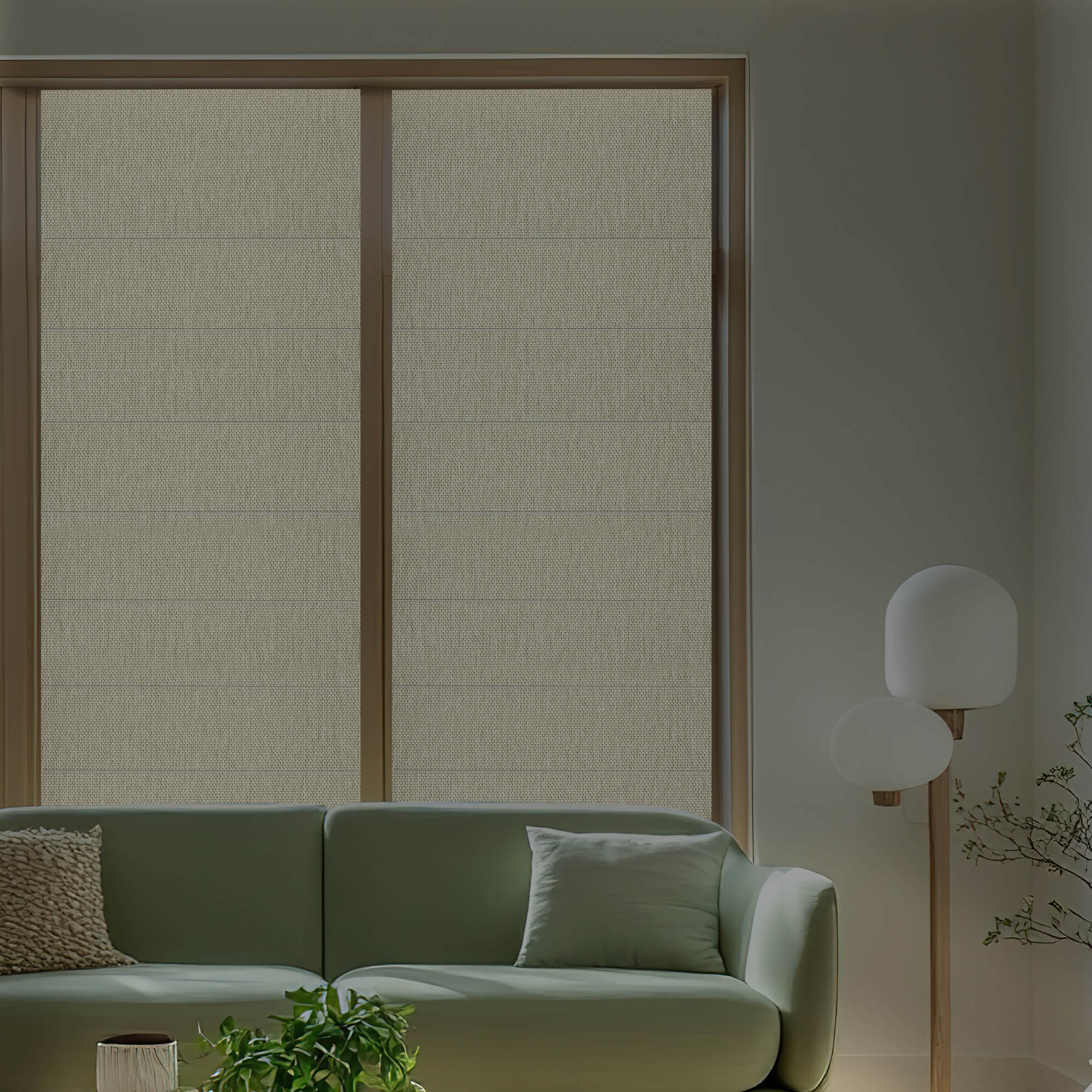 Allesin Motorized Blackout Roman Shades
