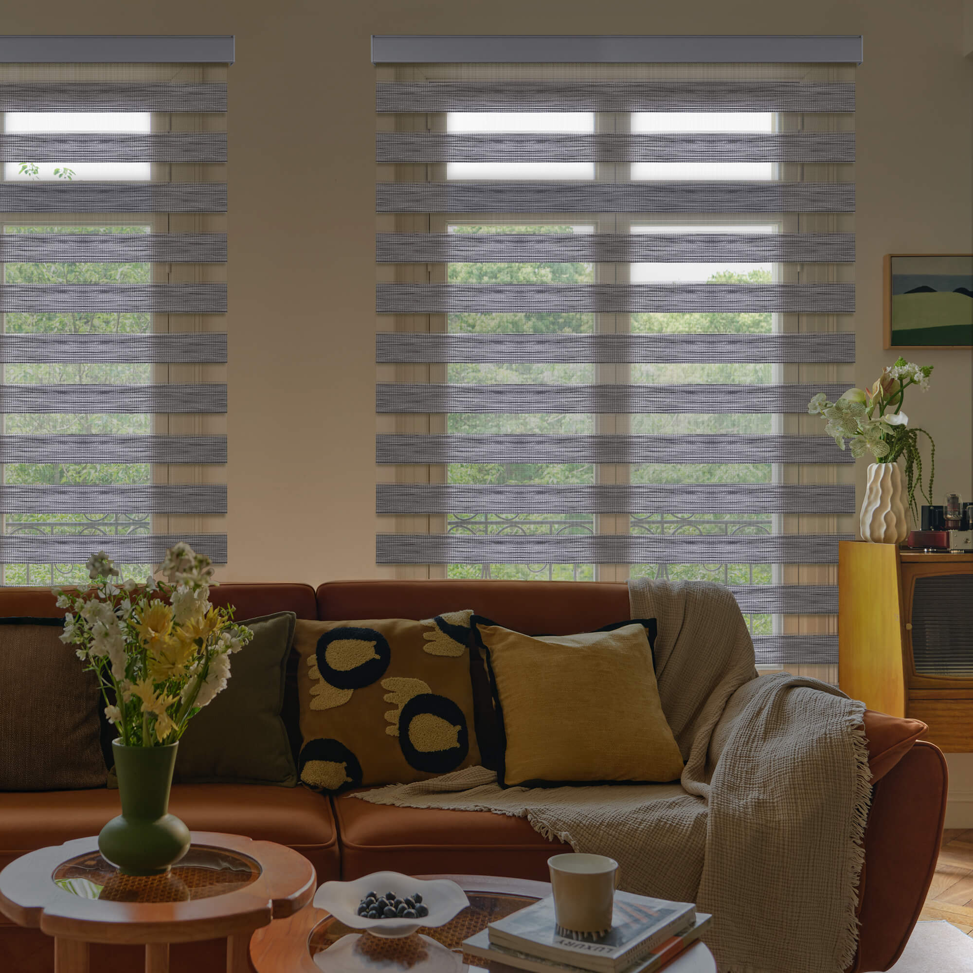 Allesin Motorized Zebra Shades