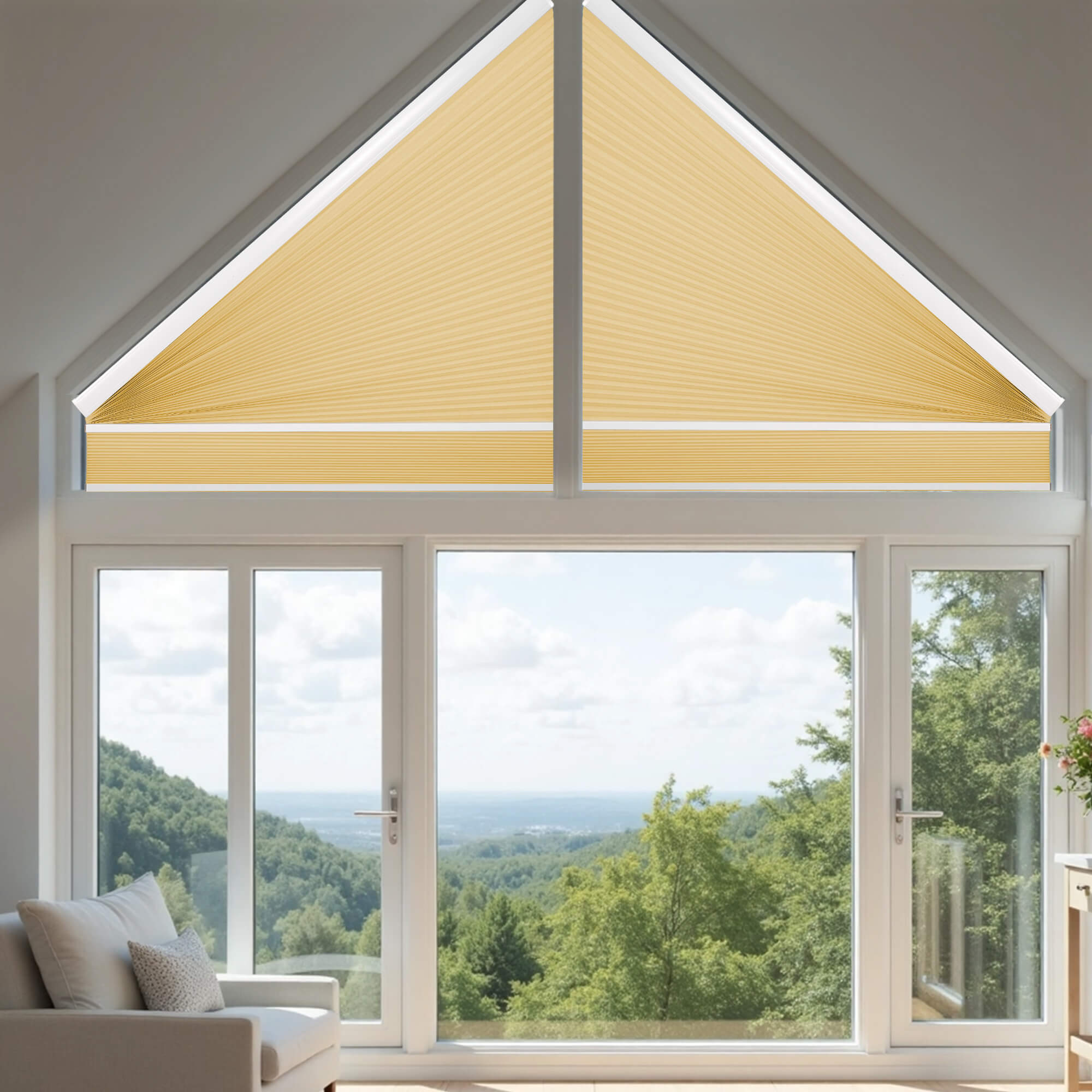Allesin Angle Top Blackout Honeycomb Shades