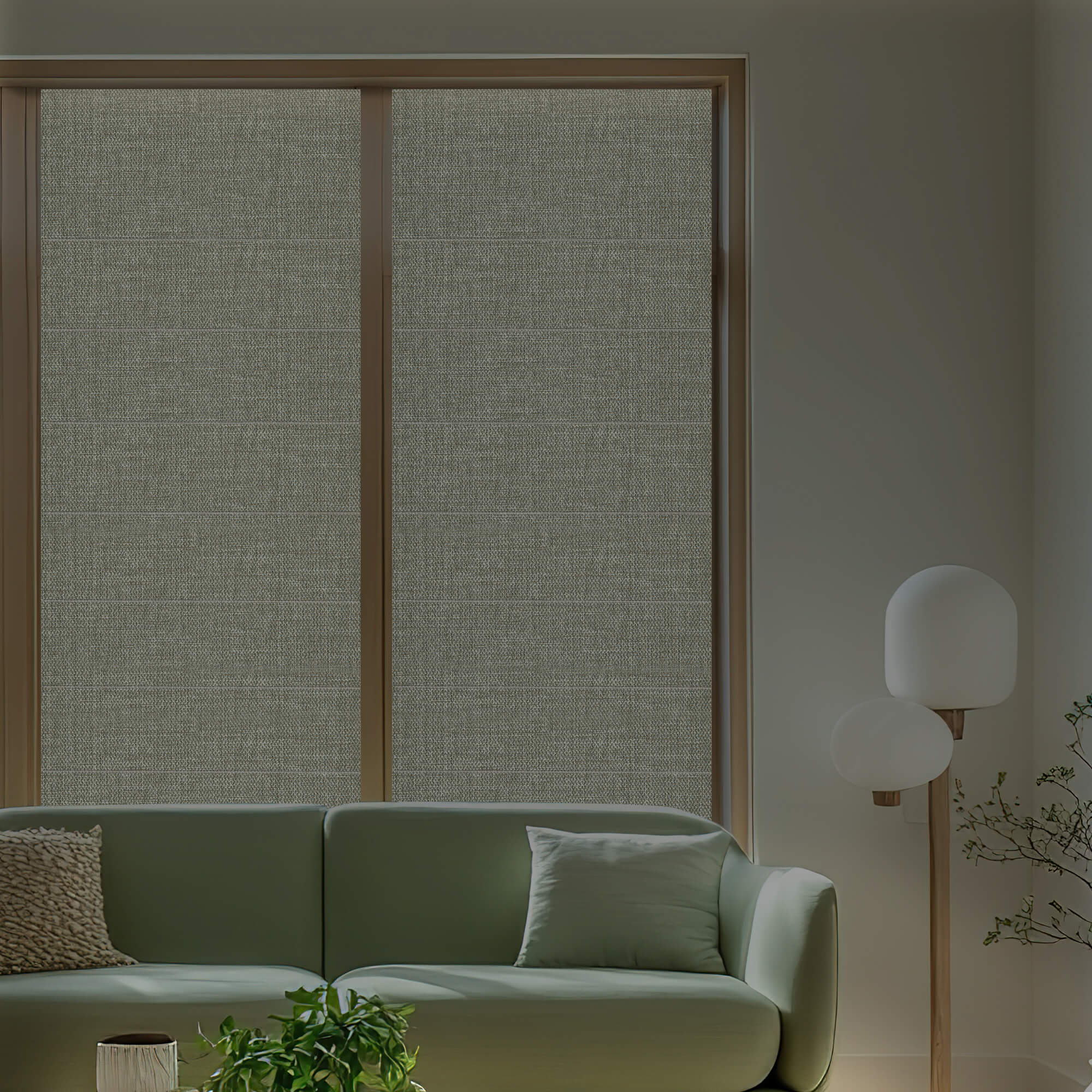 Allesin Motorized Blackout Roman Shades