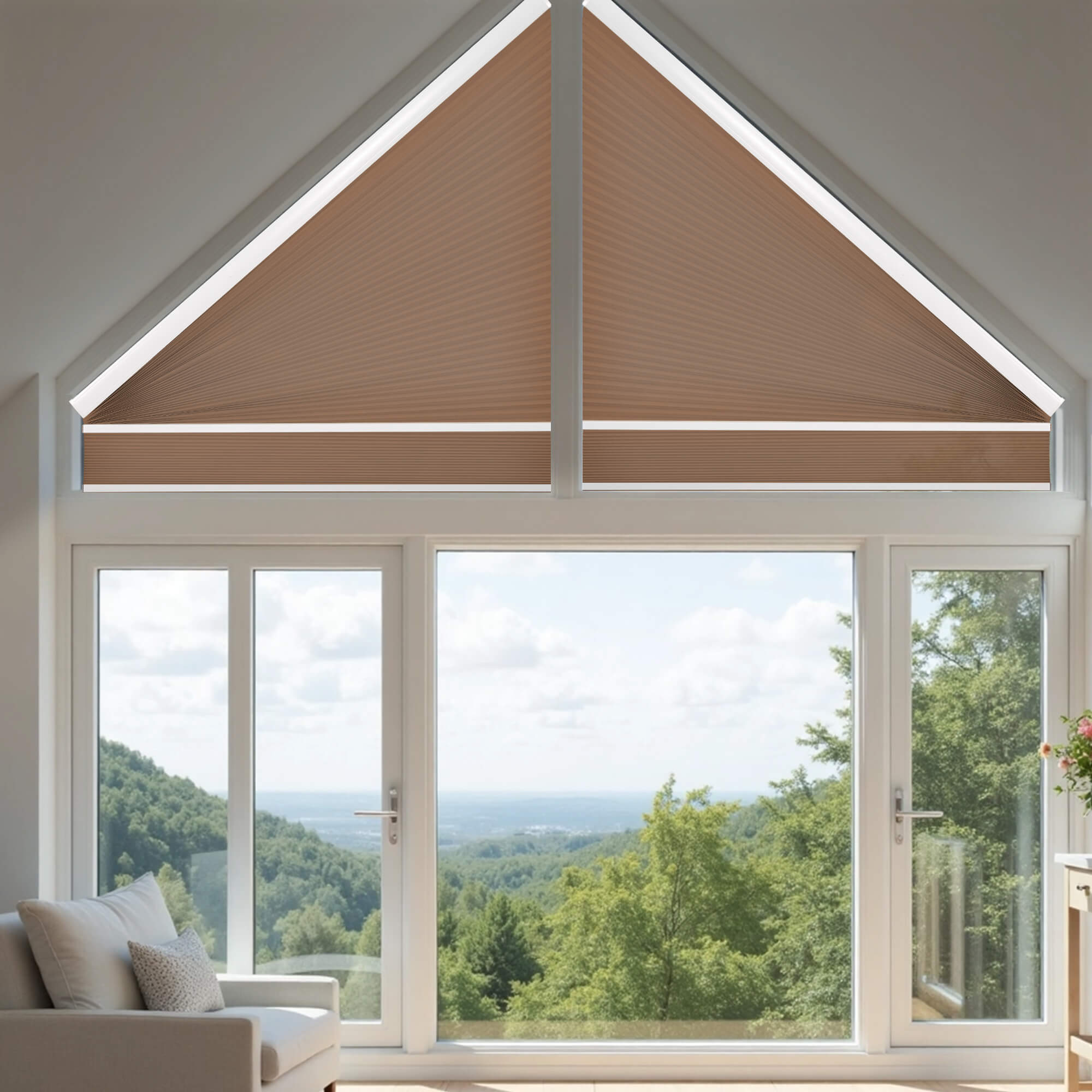Allesin Angle Top Light Filtering Honeycomb Shades
