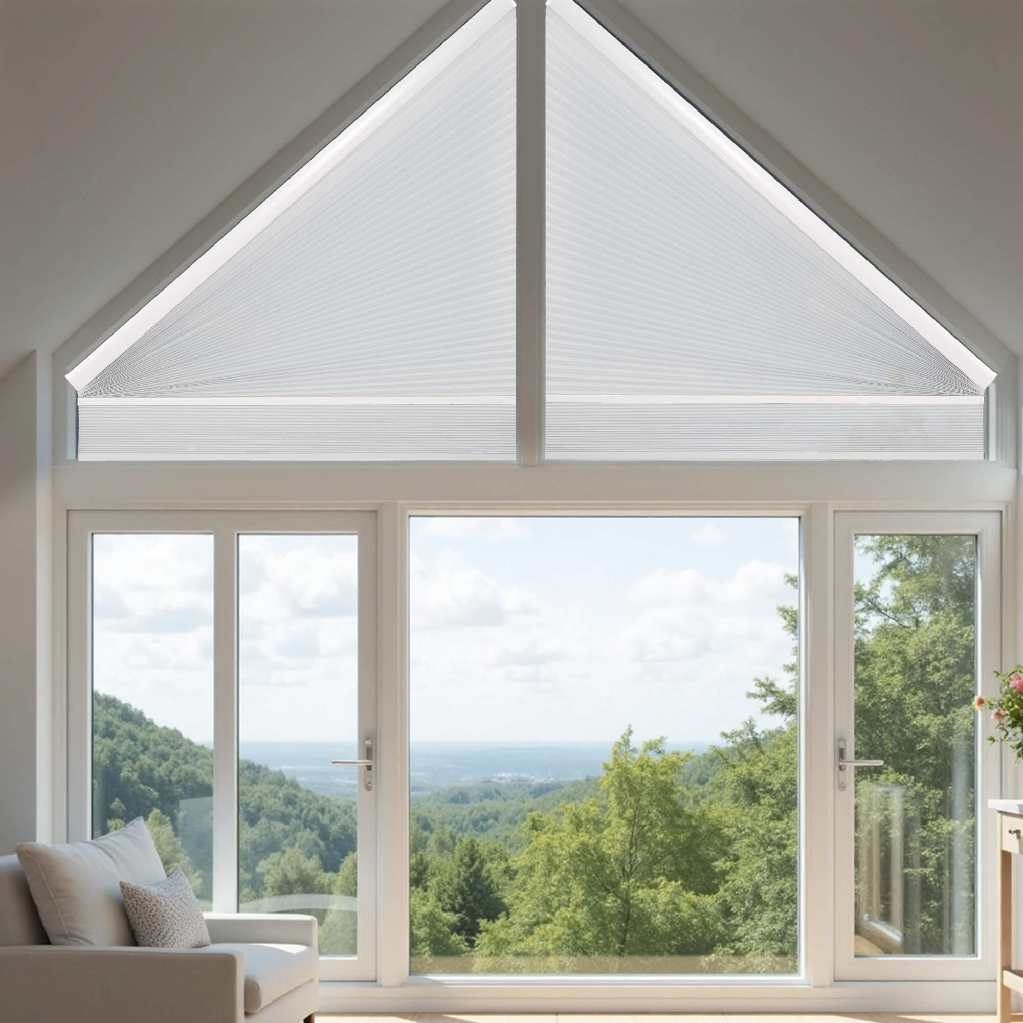 Allesin Angle Top Light Filtering Honeycomb Shades