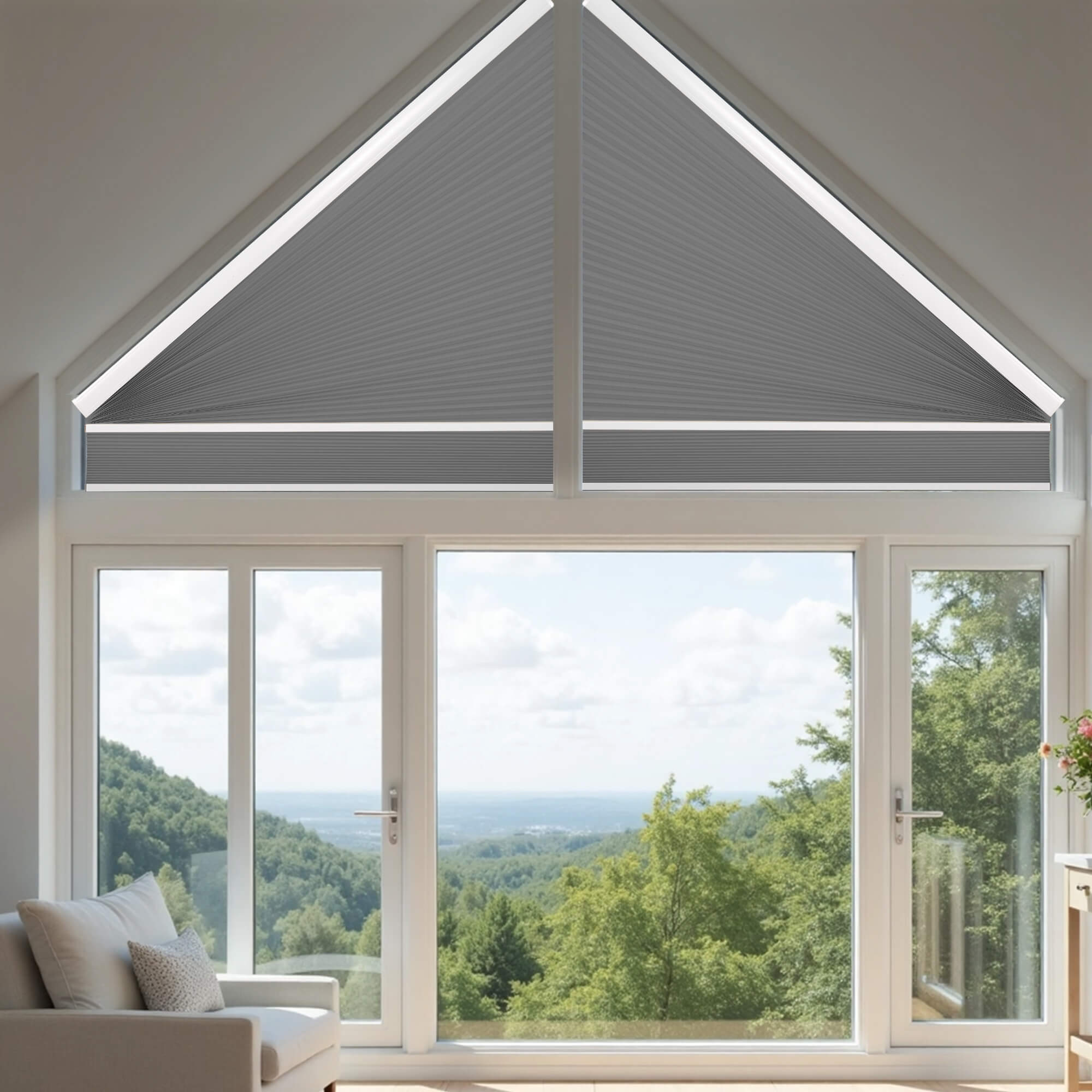 Allesin Angle Top Blackout Honeycomb Shades
