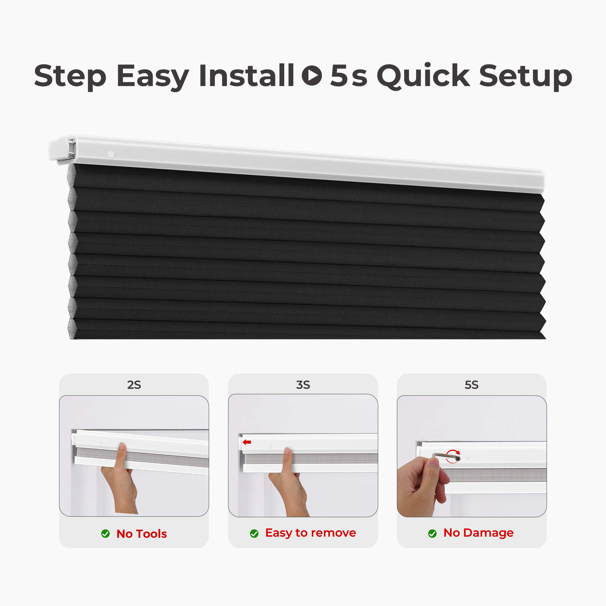 Allesin Prestige Motorized Blackout Honeycomb Shades