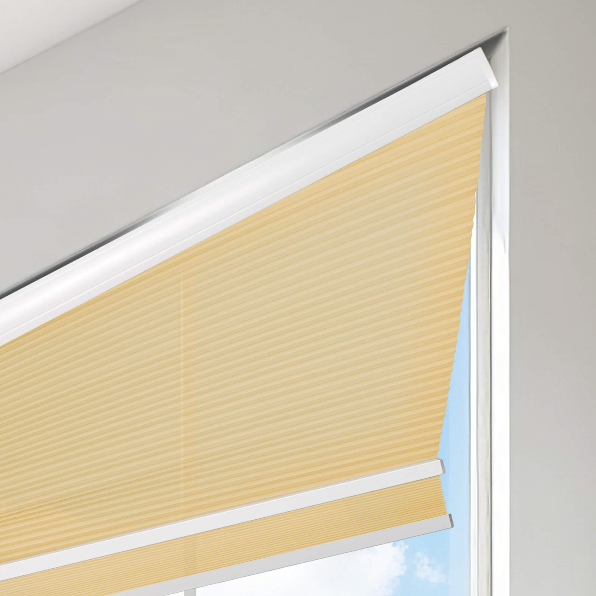 Allesin Angle Top Light Filtering Honeycomb Shades