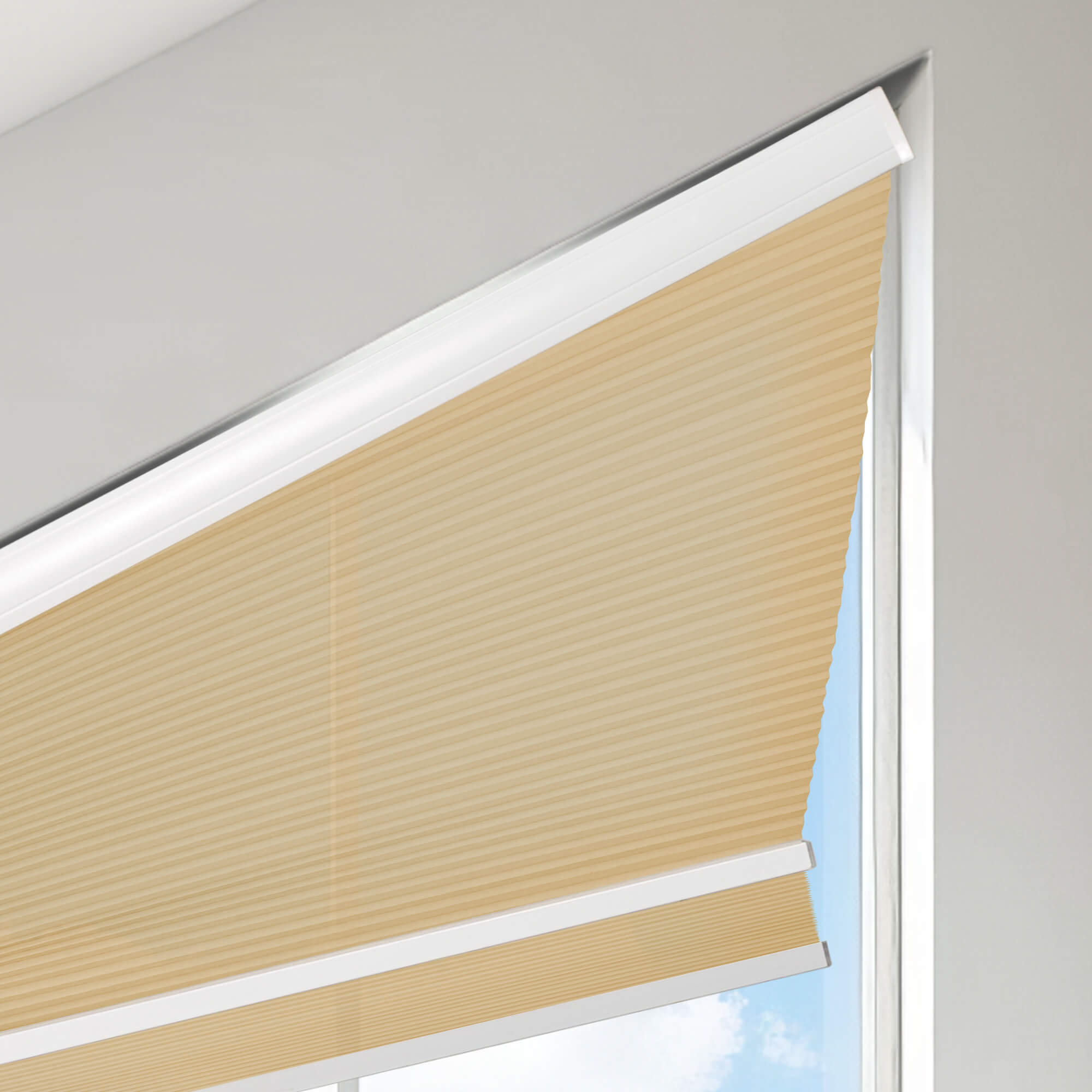 Allesin Angle Top Light Filtering Honeycomb Shades