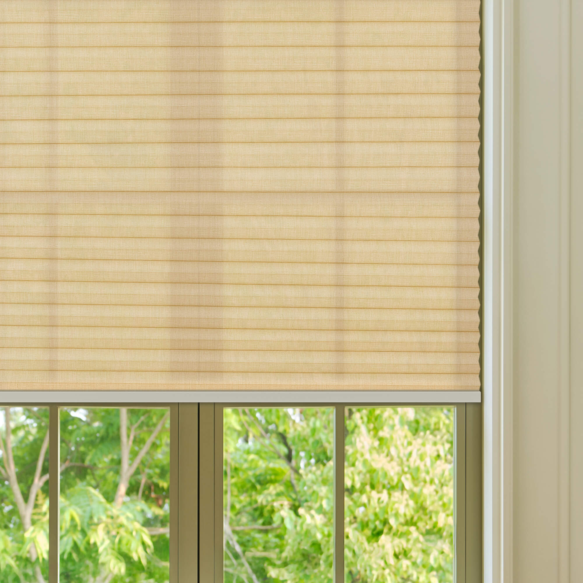 Allesin Prestige Motorized Light Filtering Honeycomb Shades