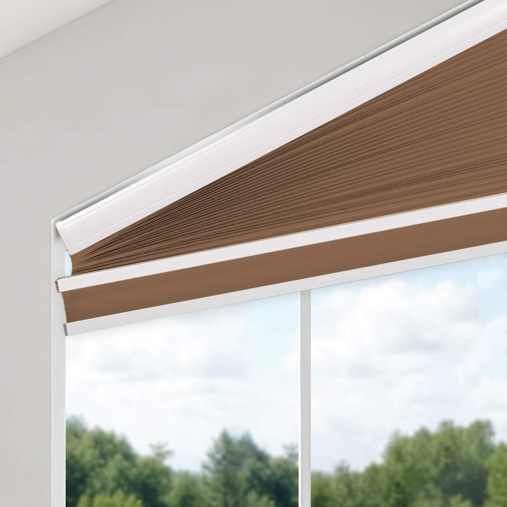 Allesin Angle Top Blackout Honeycomb Shades