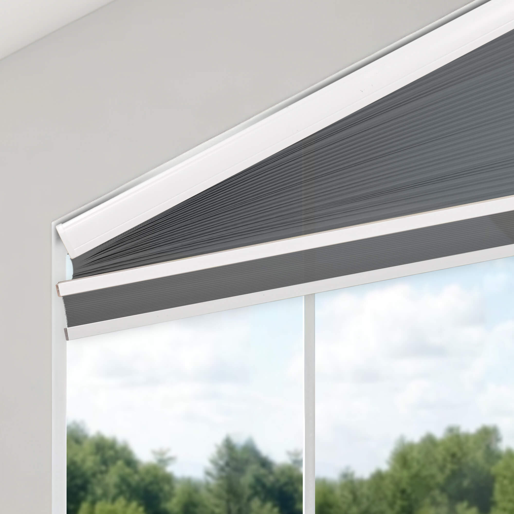 Allesin Angle Top Light Filtering Honeycomb Shades