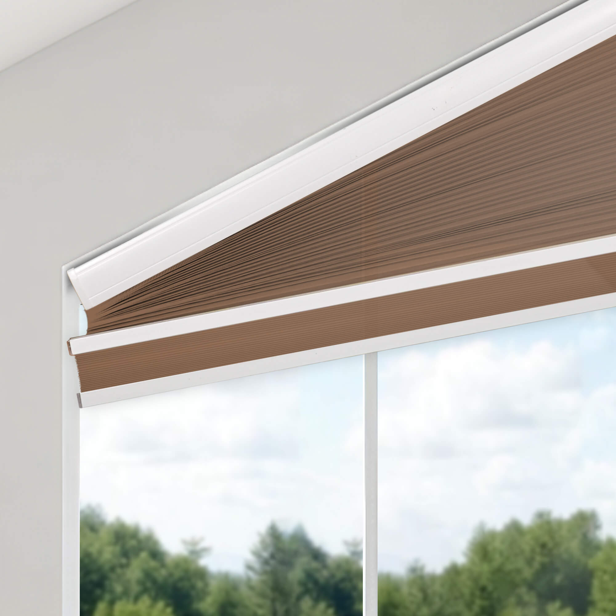 Allesin Angle Top Light Filtering Honeycomb Shades