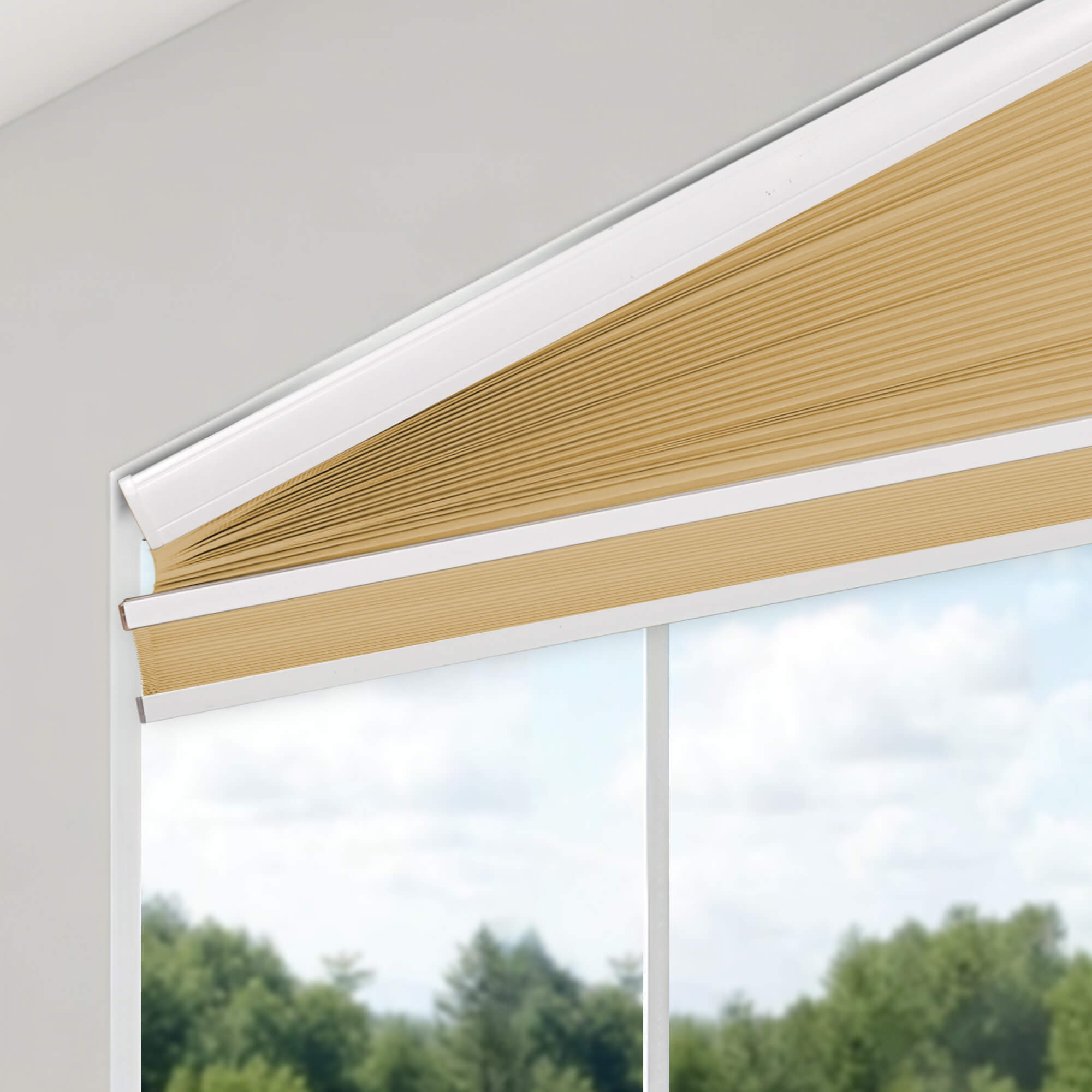 Allesin Angle Top Blackout Honeycomb Shades