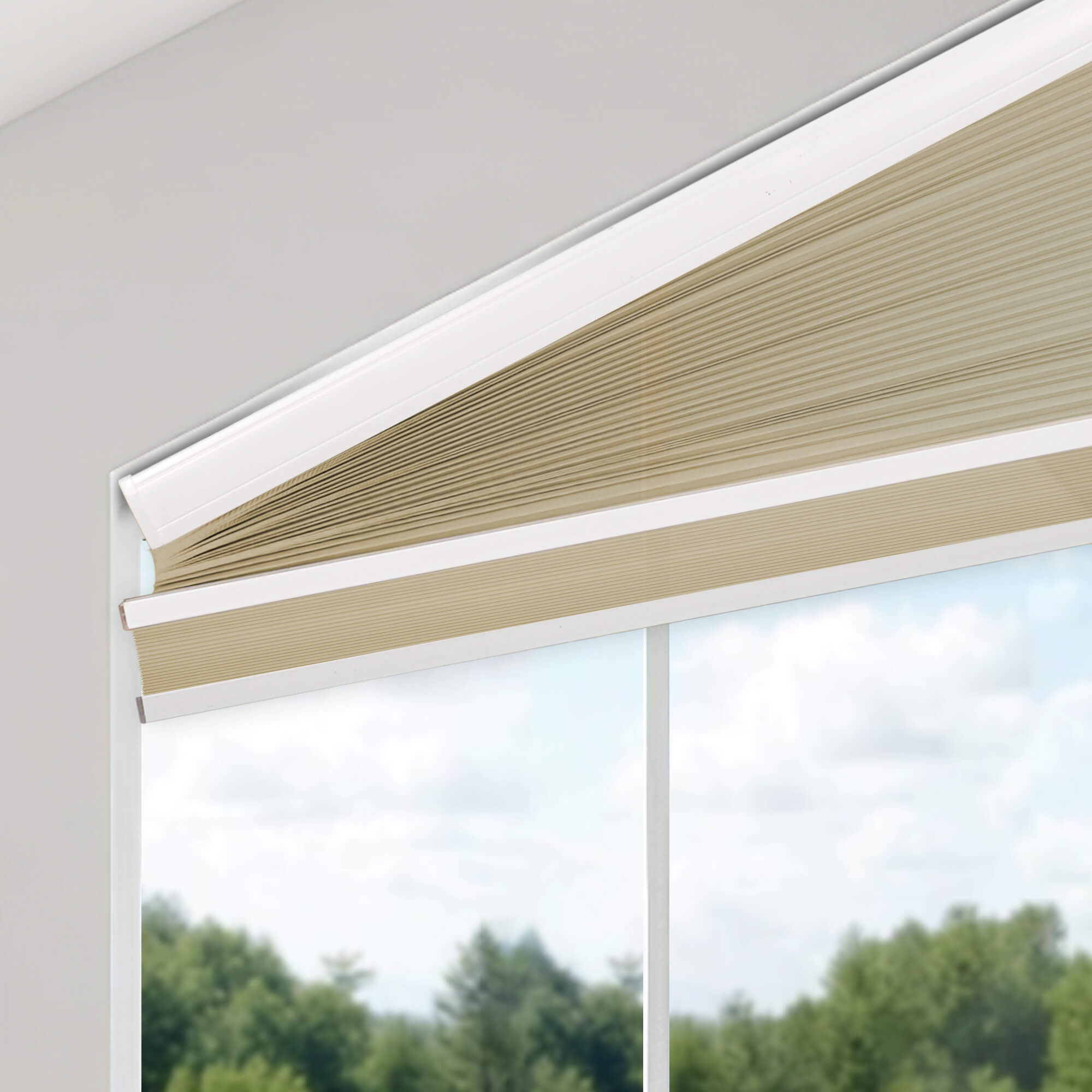 Allesin Angle Top Light Filtering Honeycomb Shades