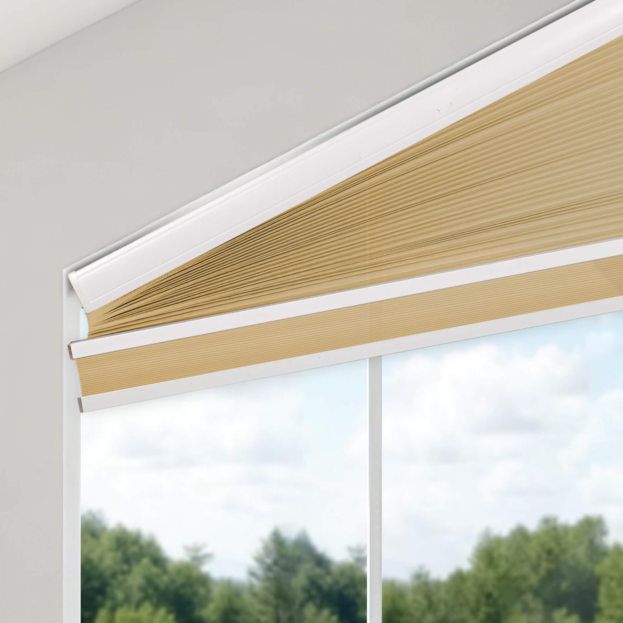 Allesin Angle Top Light Filtering Honeycomb Shades