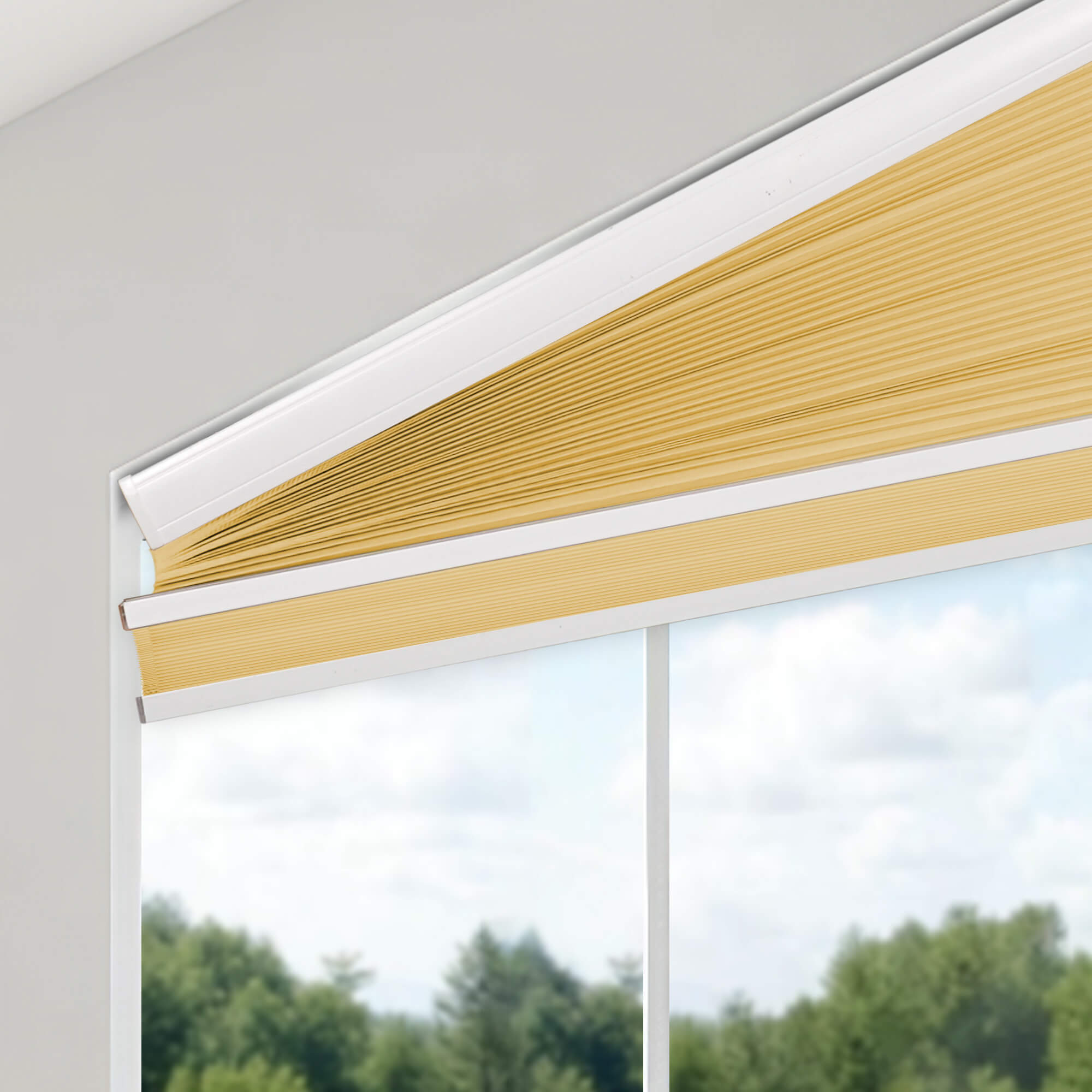 Allesin Angle Top Blackout Honeycomb Shades