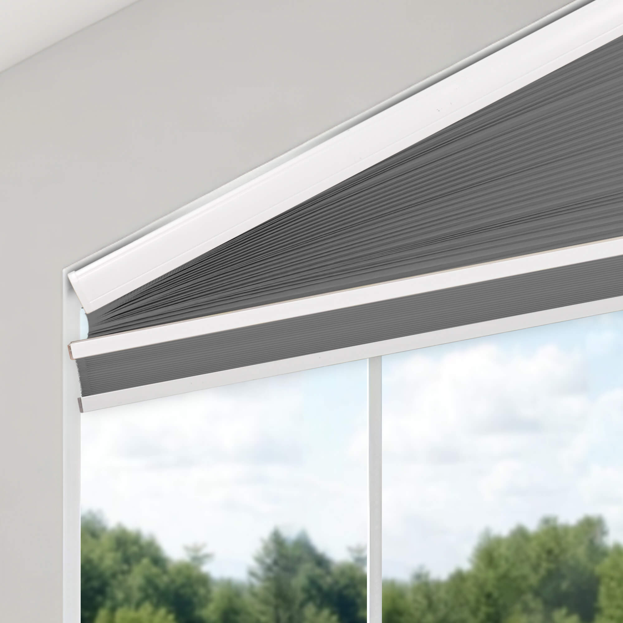 Allesin Angle Top Blackout Honeycomb Shades