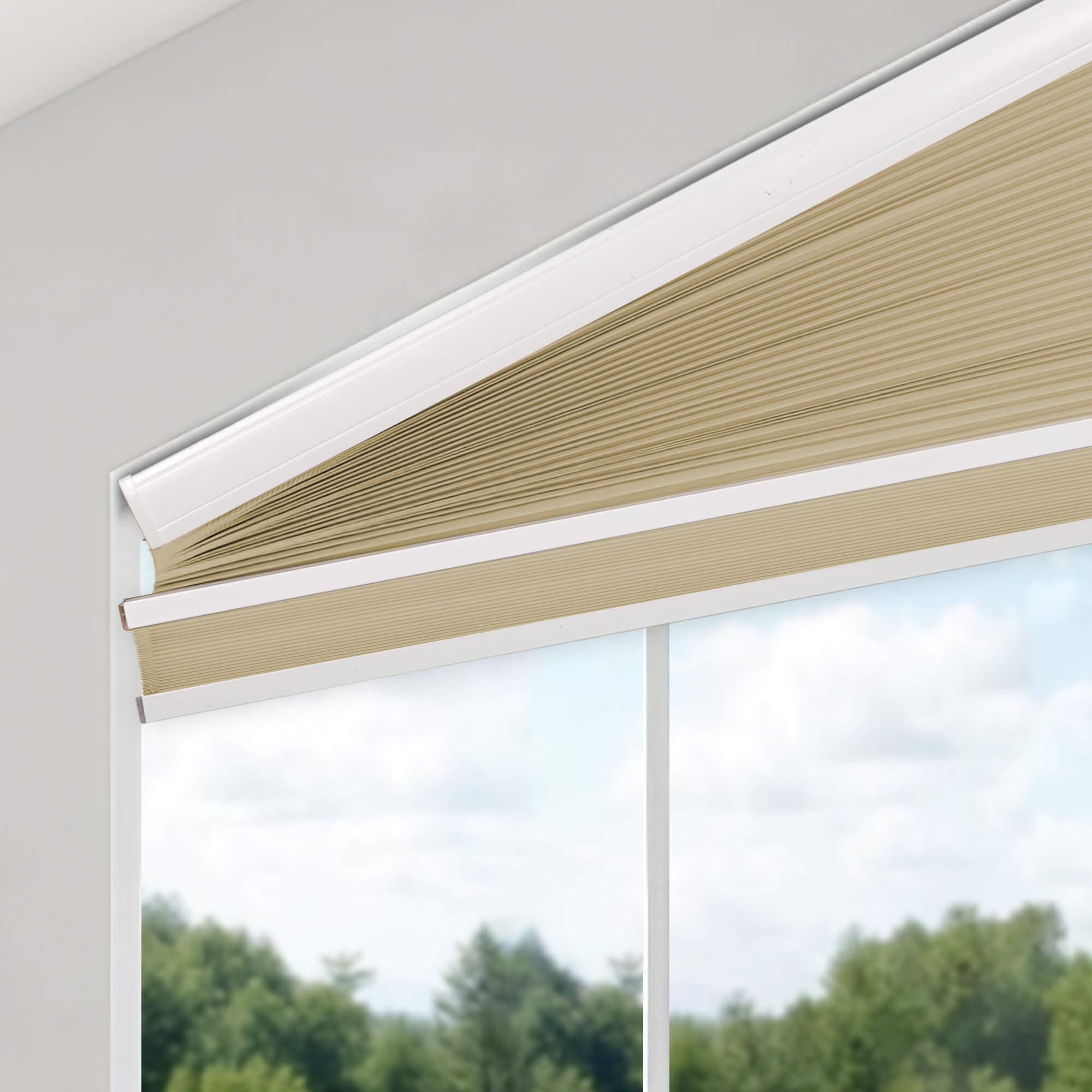 Allesin Angle Top Blackout Honeycomb Shades